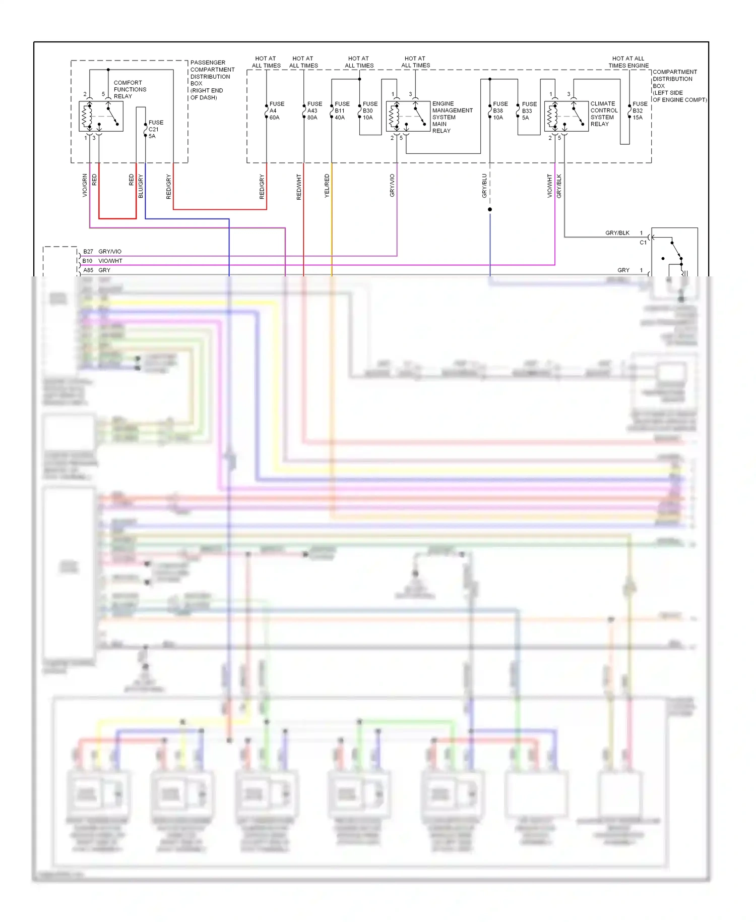 Volvo XC60 I (2008-2013) climate control module wiring diagram  (2 of 8)