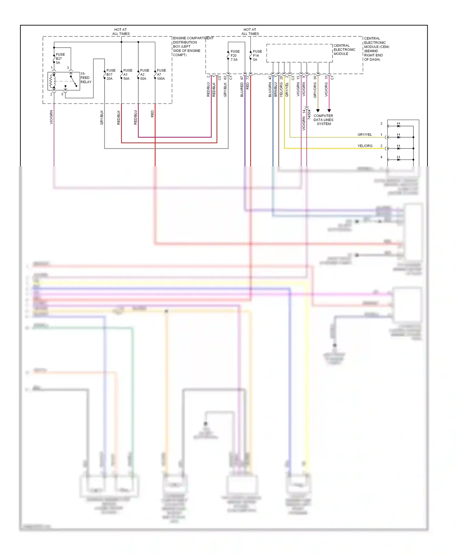 Volvo XC60 I (2008-2013) computer data lines system wiring diagram  (4 of 59)