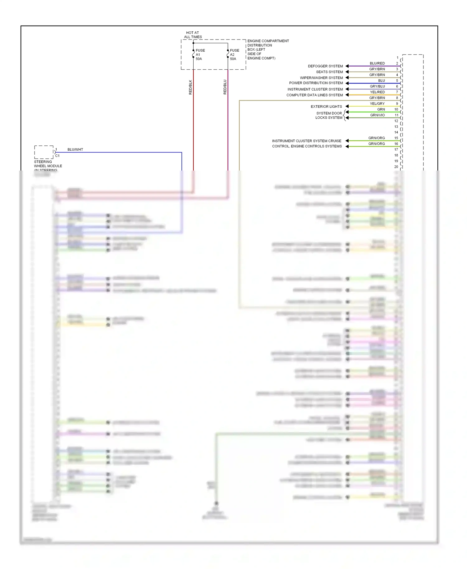 Volvo XC60 I (2008-2013) engine controls system wiring diagram  (1 of 1)