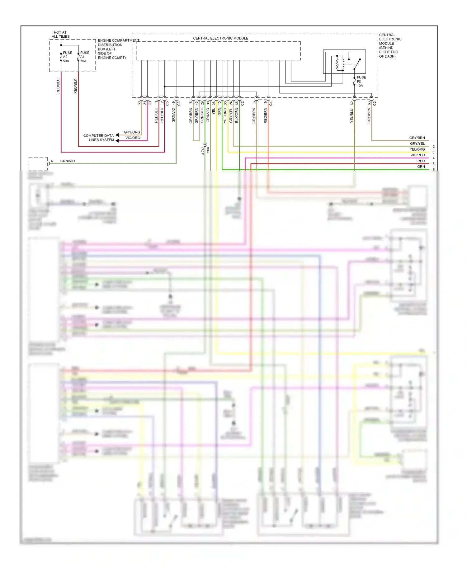 Volvo XC60 I (2008-2013) light switch module wiring diagram  (5 of 5)