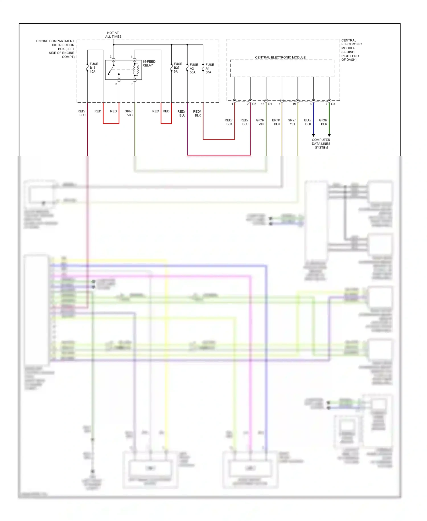 Volvo XC60 I (2008-2013) steering wheel angle sensor module wiring diagram  (1 of 1)