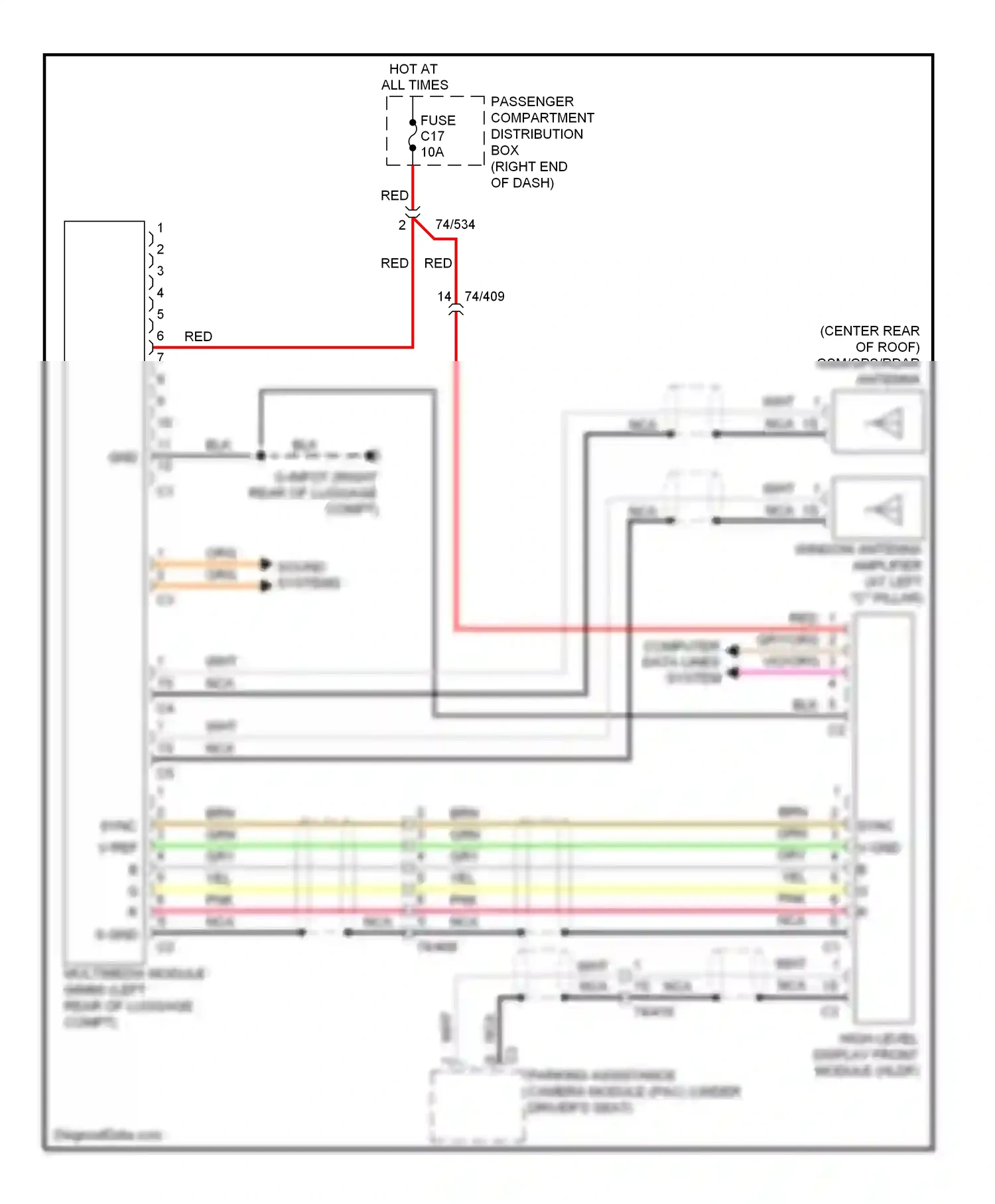 Volvo XC60 I (2008-2013) sync v-ref wiring diagram  (1 of 1)