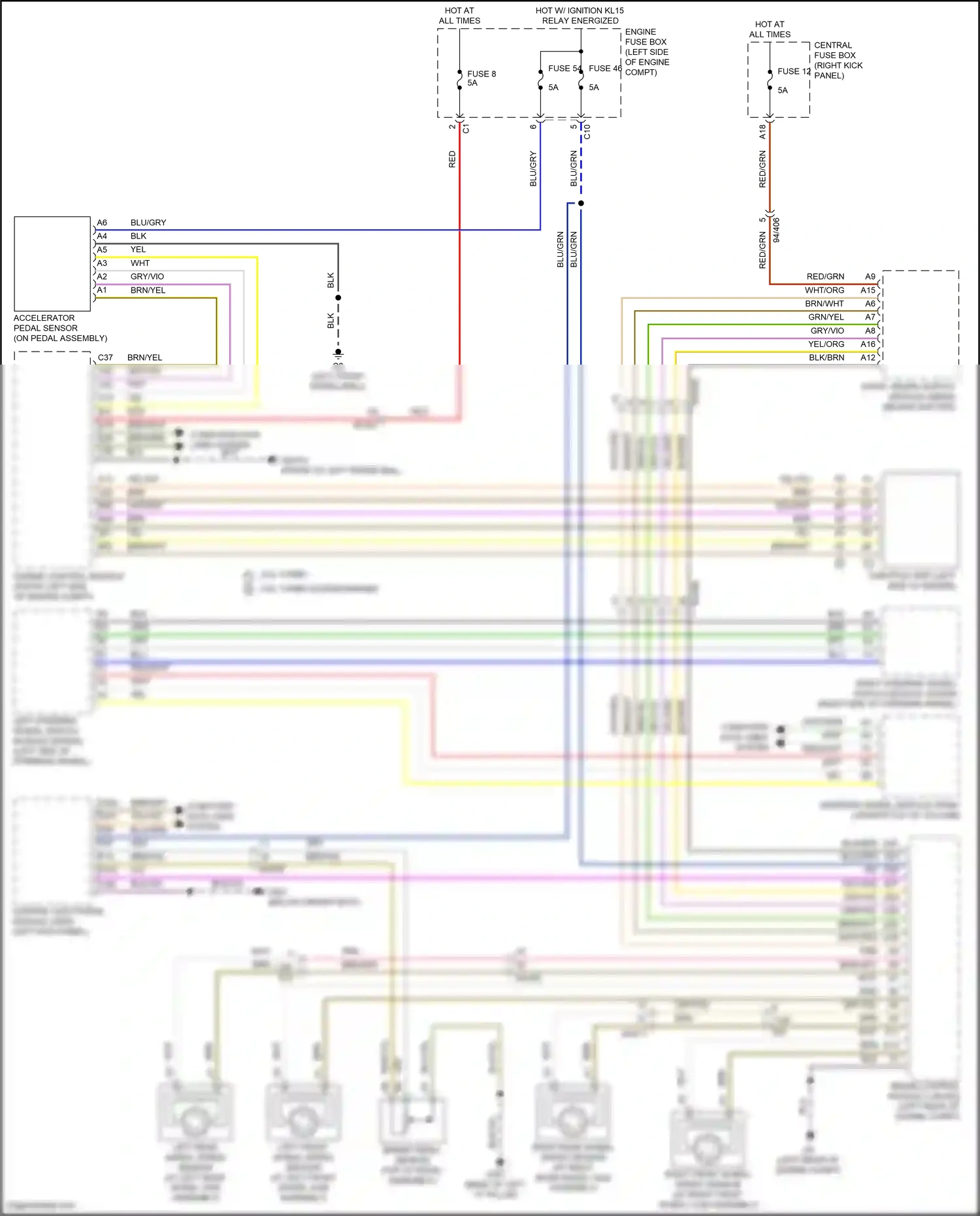Volvo XC60 II facelift (2021-2024) engine control module wiring diagram  (1 of 2)