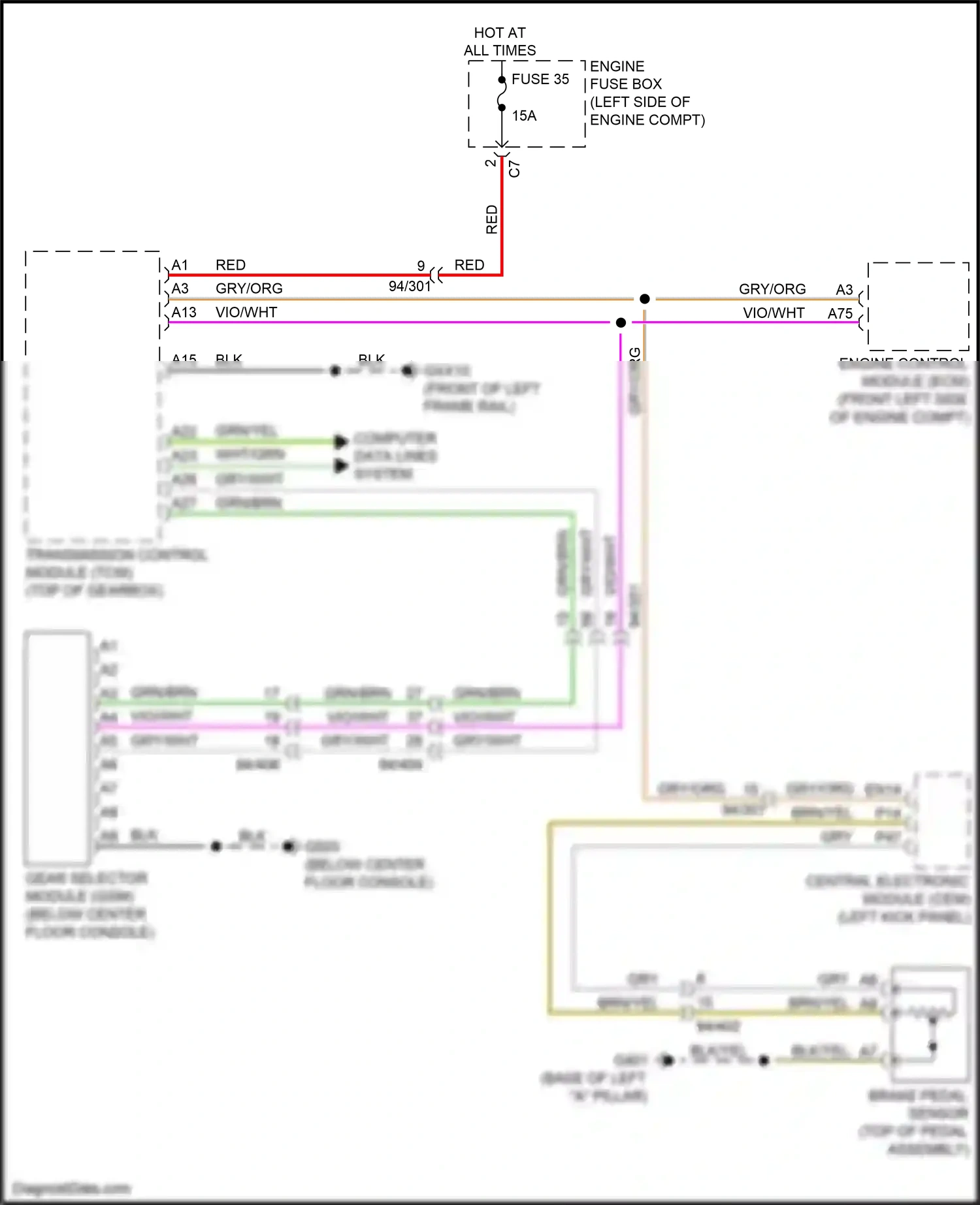 Volvo XC60 II (2017-2021) computer data lines system wiring diagram  (49 of 61)