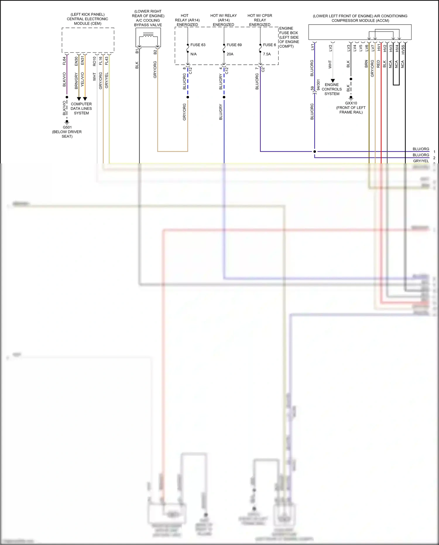 Volvo XC60 II (2017-2021) engine controls system wiring diagram  (2 of 4)