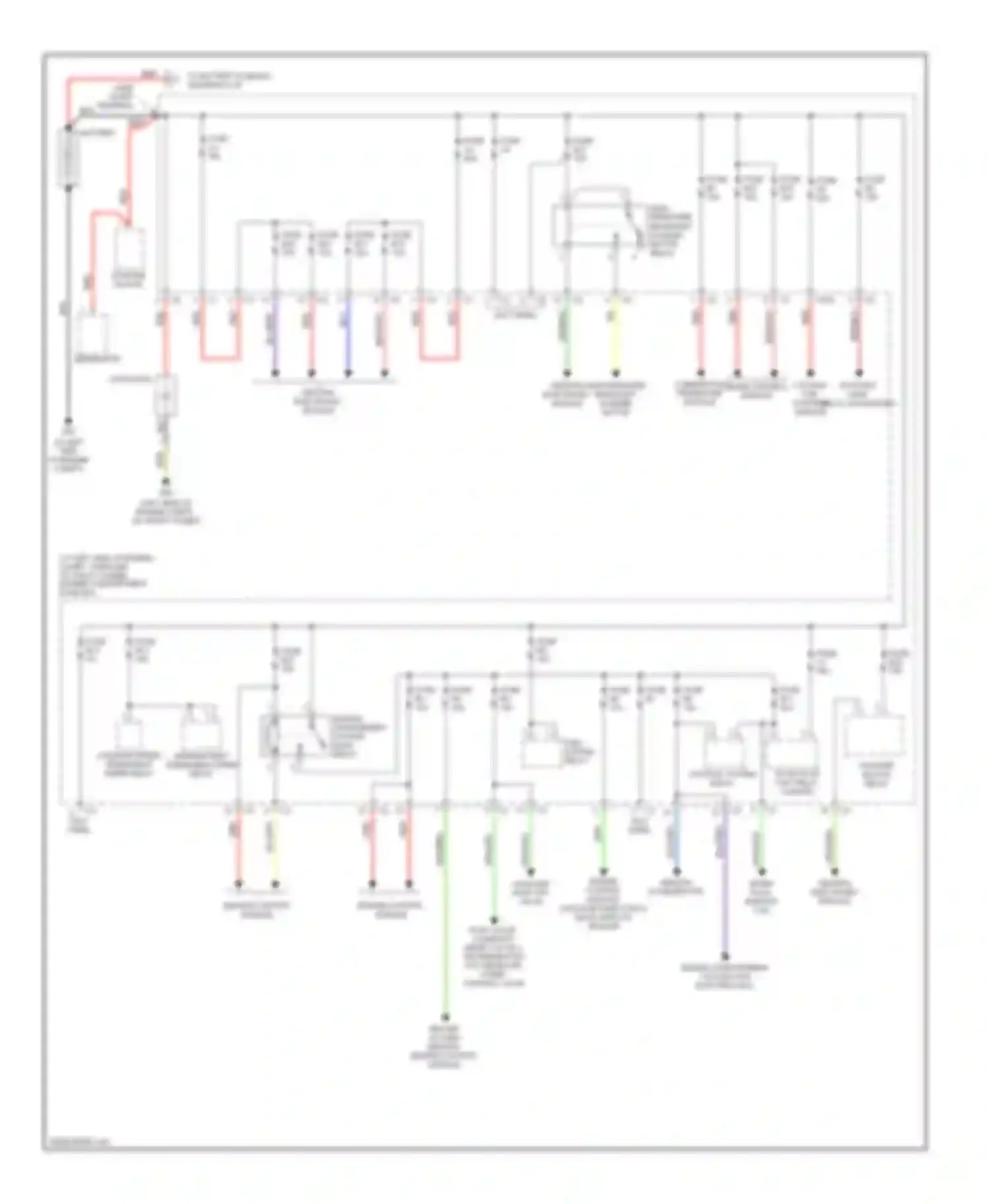 XC70 Volvo I facelift (2004-2007): Power distribution circuit (1 of 2)
