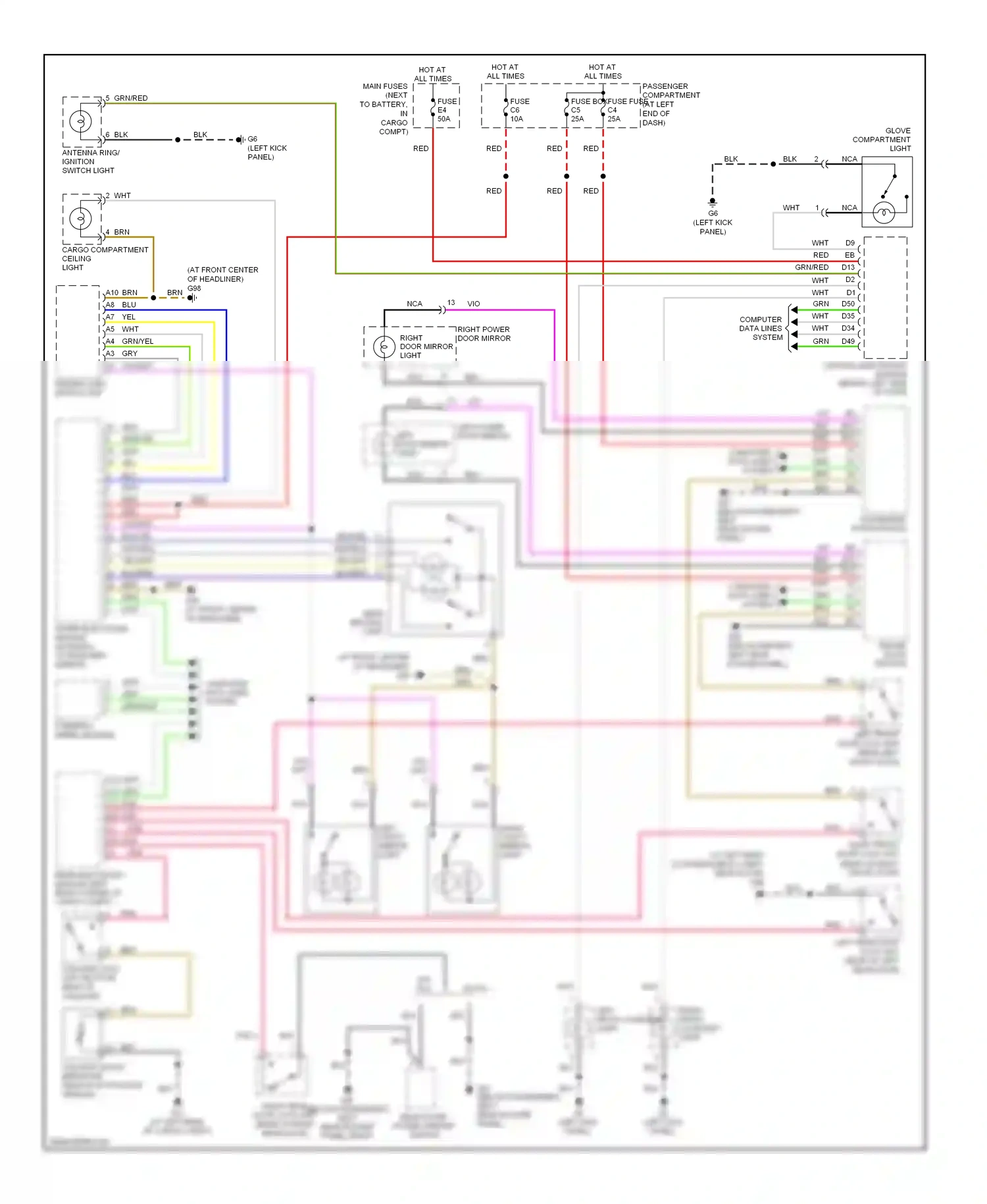 Volvo XC70 I facelift (2004-2007) computer data lines system wiring diagram  (21 of 44)