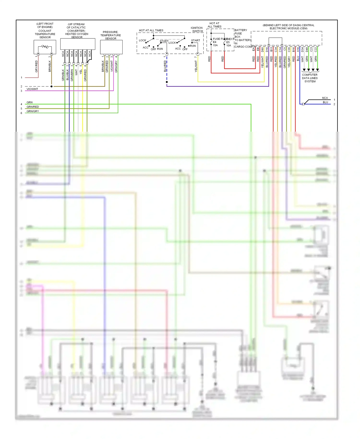 Volvo XC70 I facelift (2004-2007) computer data lines system wiring diagram  (19 of 44)