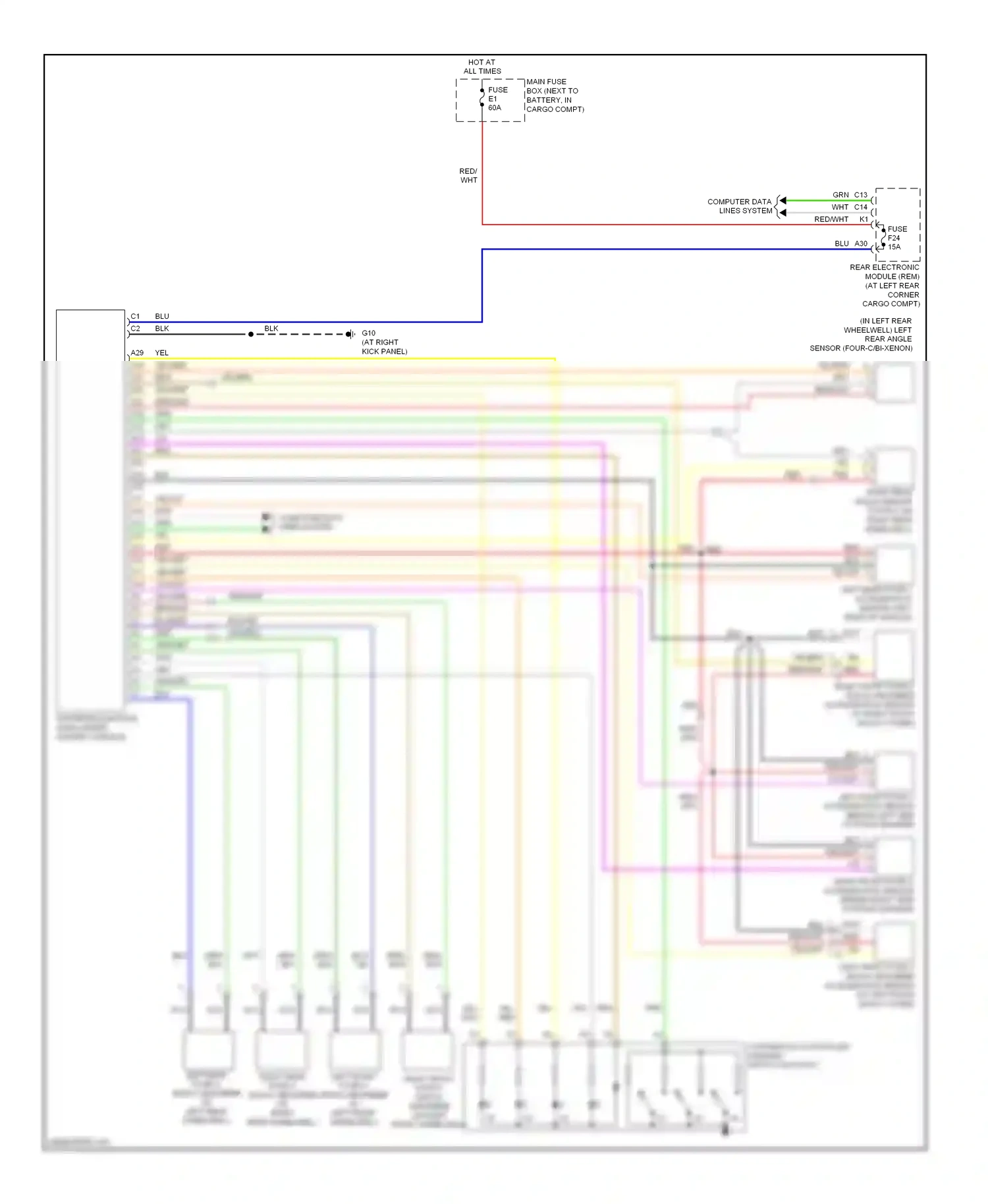Volvo XC70 I facelift (2004-2007) continuous controlled damping switch unit(ccd) wiring diagram  (1 of 1)
