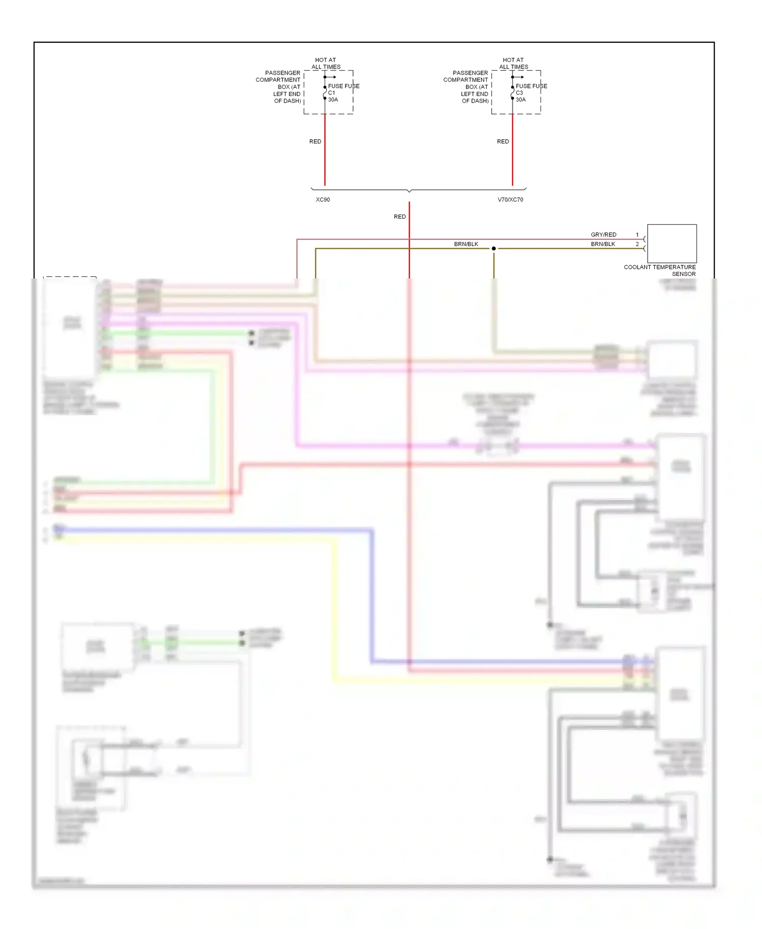 Volvo XC70 I facelift (2004-2007) solid state wiring diagram  (2 of 7)