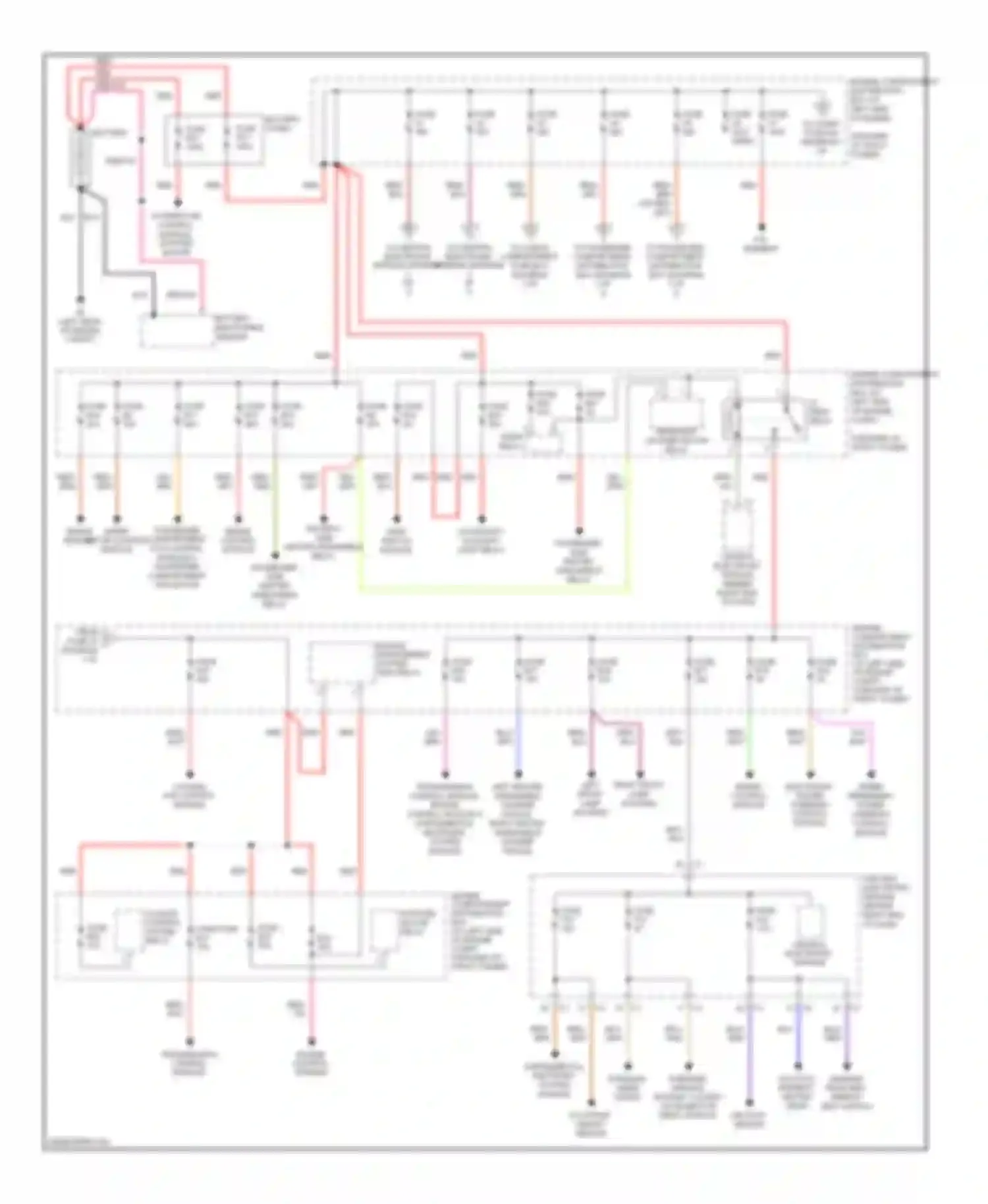 XC70 Volvo II facelift (2013-2016): Power distribution circuit (1 of 3)