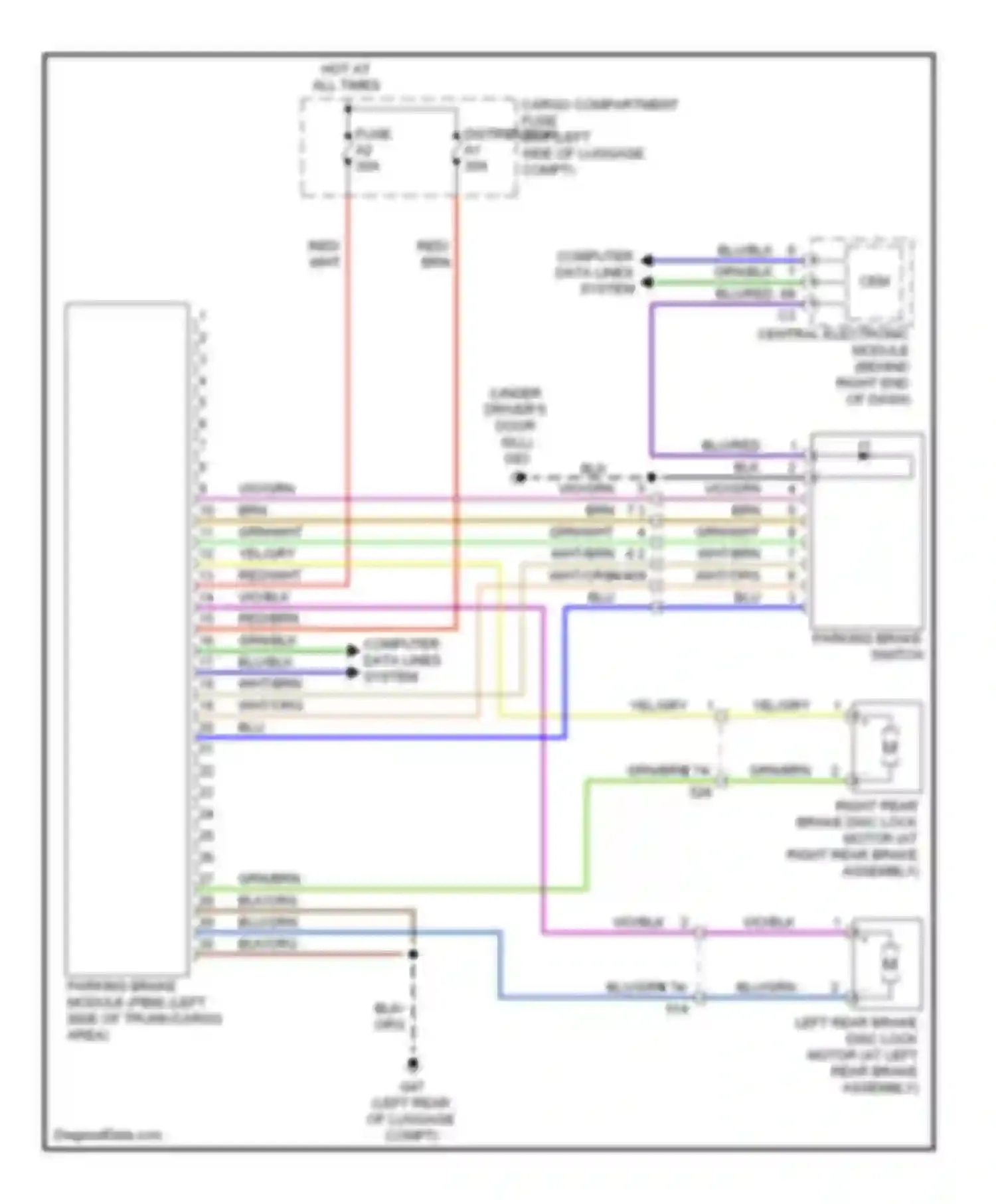 Wiring diagram computer data lines system for Volvo XC70 II facelift (2013-2016) (53 of 65)