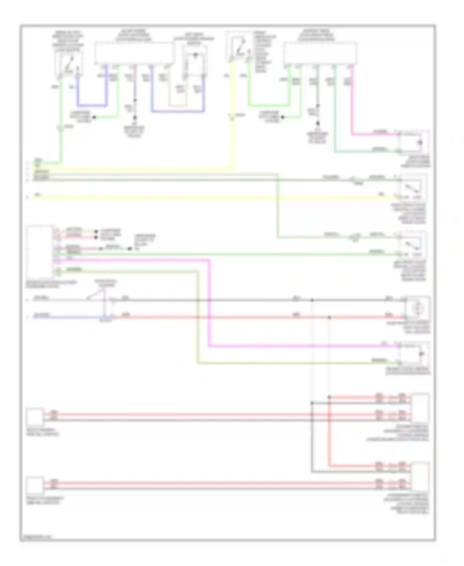 Wiring diagram driver's door central locking system switch for Volvo XC70 II facelift (2013-2016) (1 of 2)