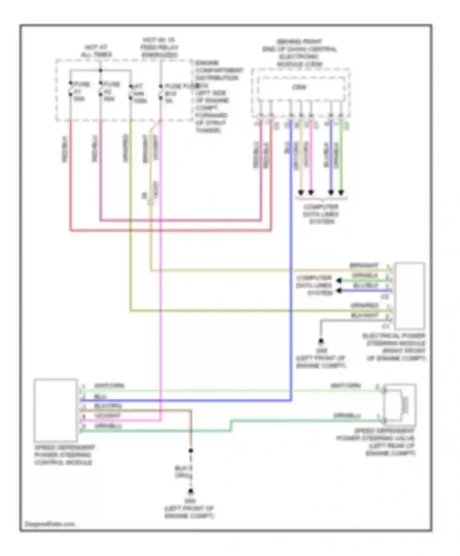 Wiring diagram engine compartment distribution box for Volvo XC70 II facelift (2013-2016) (4 of 7)