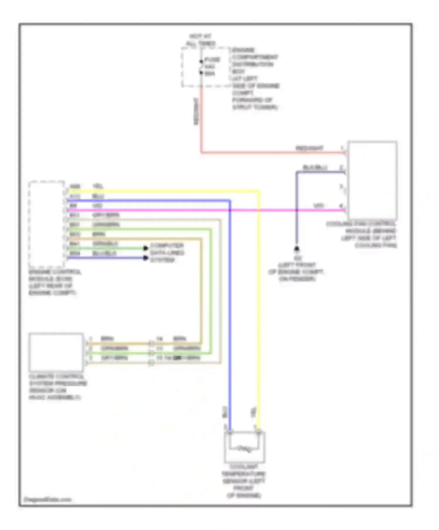 Wiring diagram engine compartment distribution box for Volvo XC70 II facelift (2013-2016) (3 of 7)