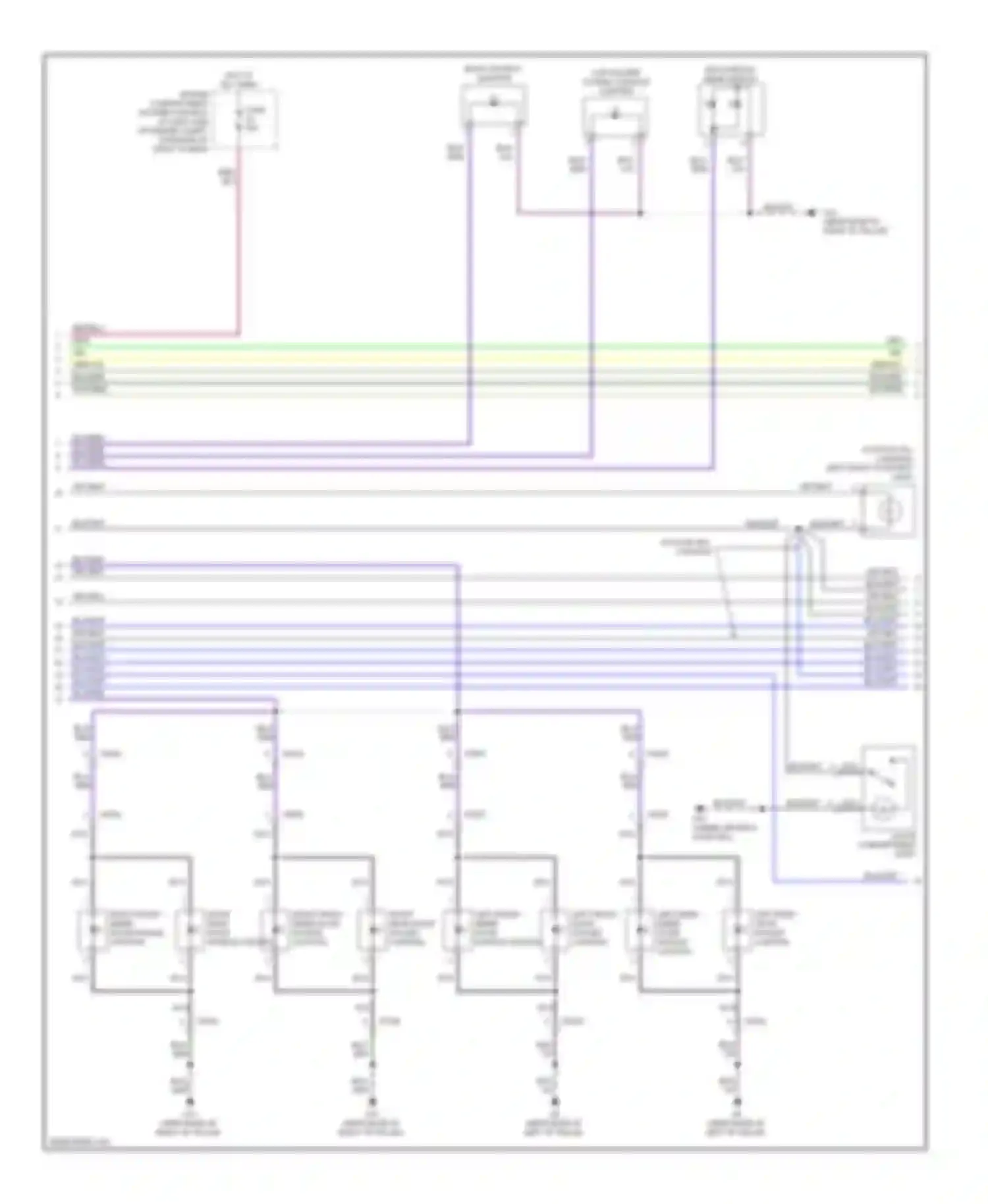 Wiring diagram left front inner door handle lighting for Volvo XC70 II facelift (2013-2016) (1 of 1)