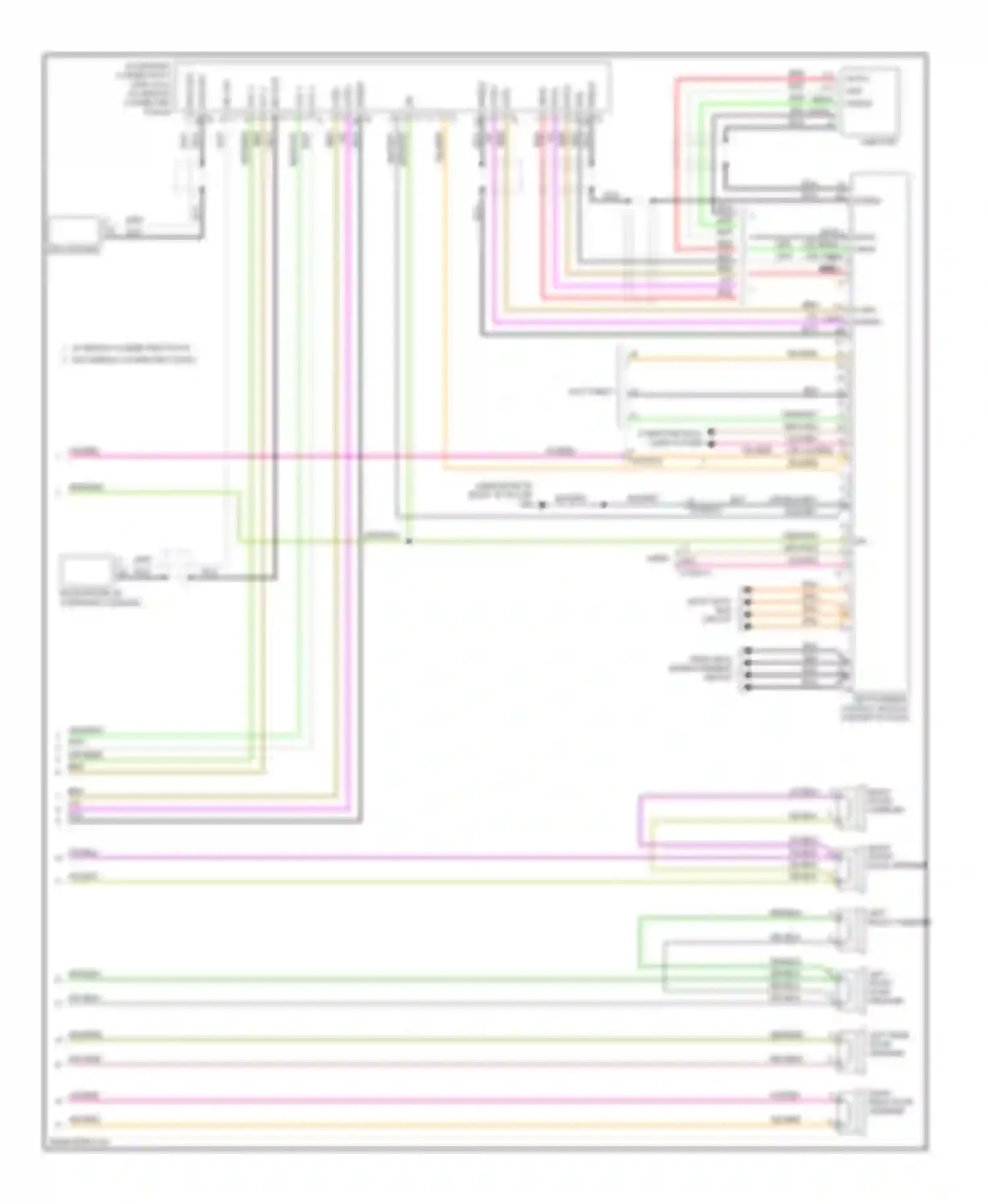 Wiring diagram left front tweeter for Volvo XC70 II facelift (2013-2016) (1 of 2)