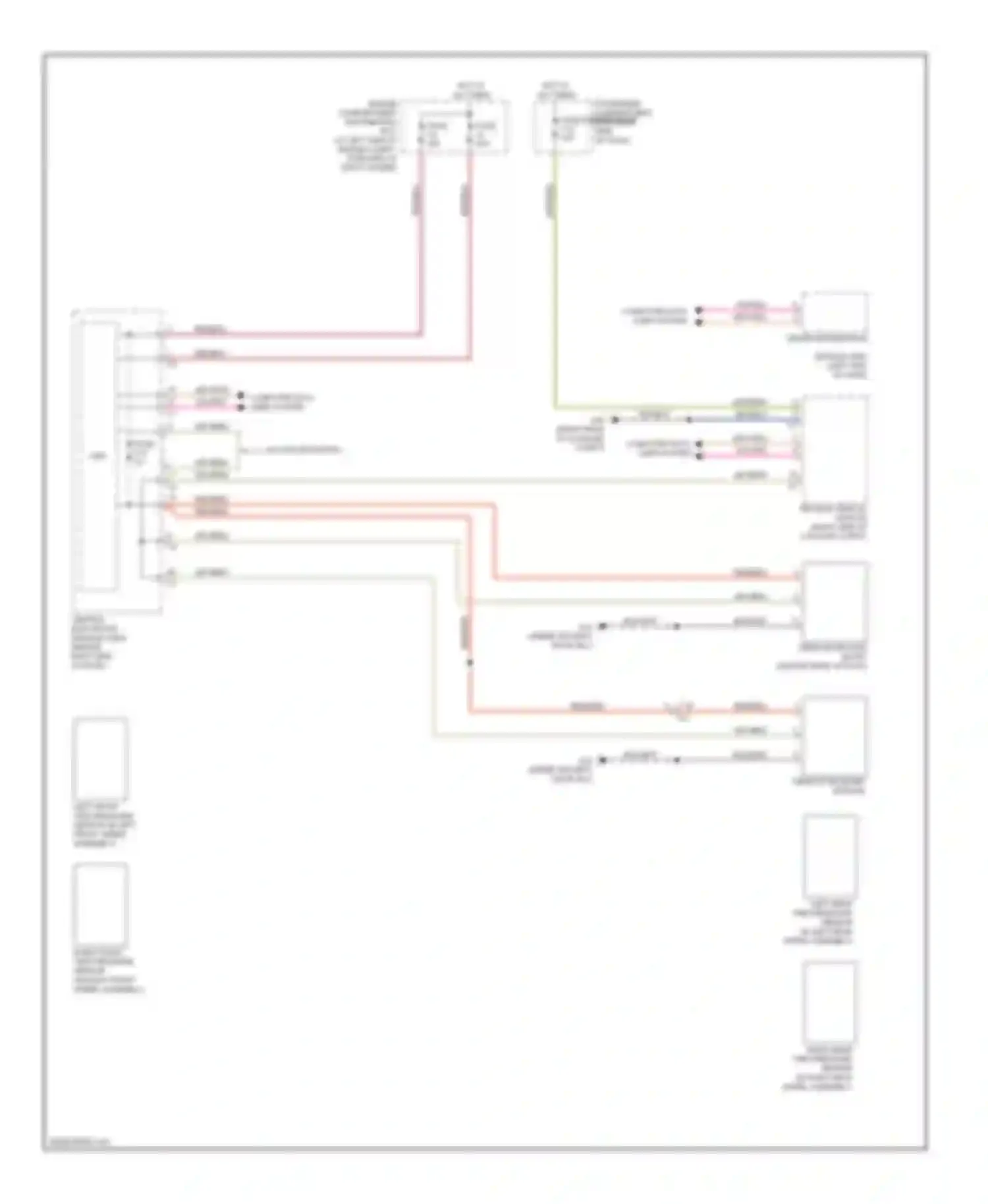 Wiring diagram left rear tire pressure sensor for Volvo XC70 II facelift (2013-2016) (1 of 1)
