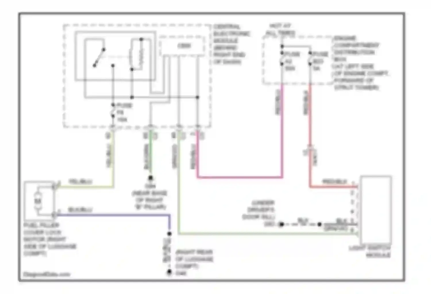 Wiring diagram light switch module for Volvo XC70 II facelift (2013-2016) (2 of 5)
