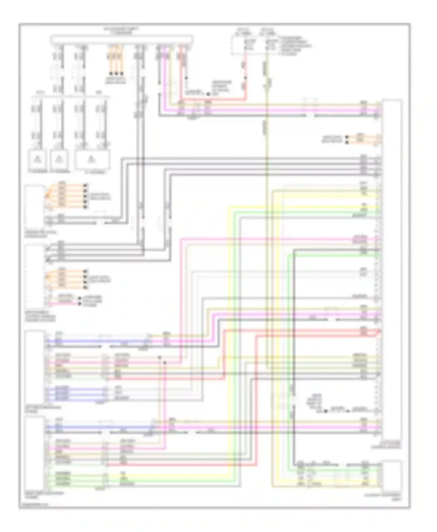Wiring diagram right head restraint screen for Volvo XC70 II facelift (2013-2016) (1 of 1)