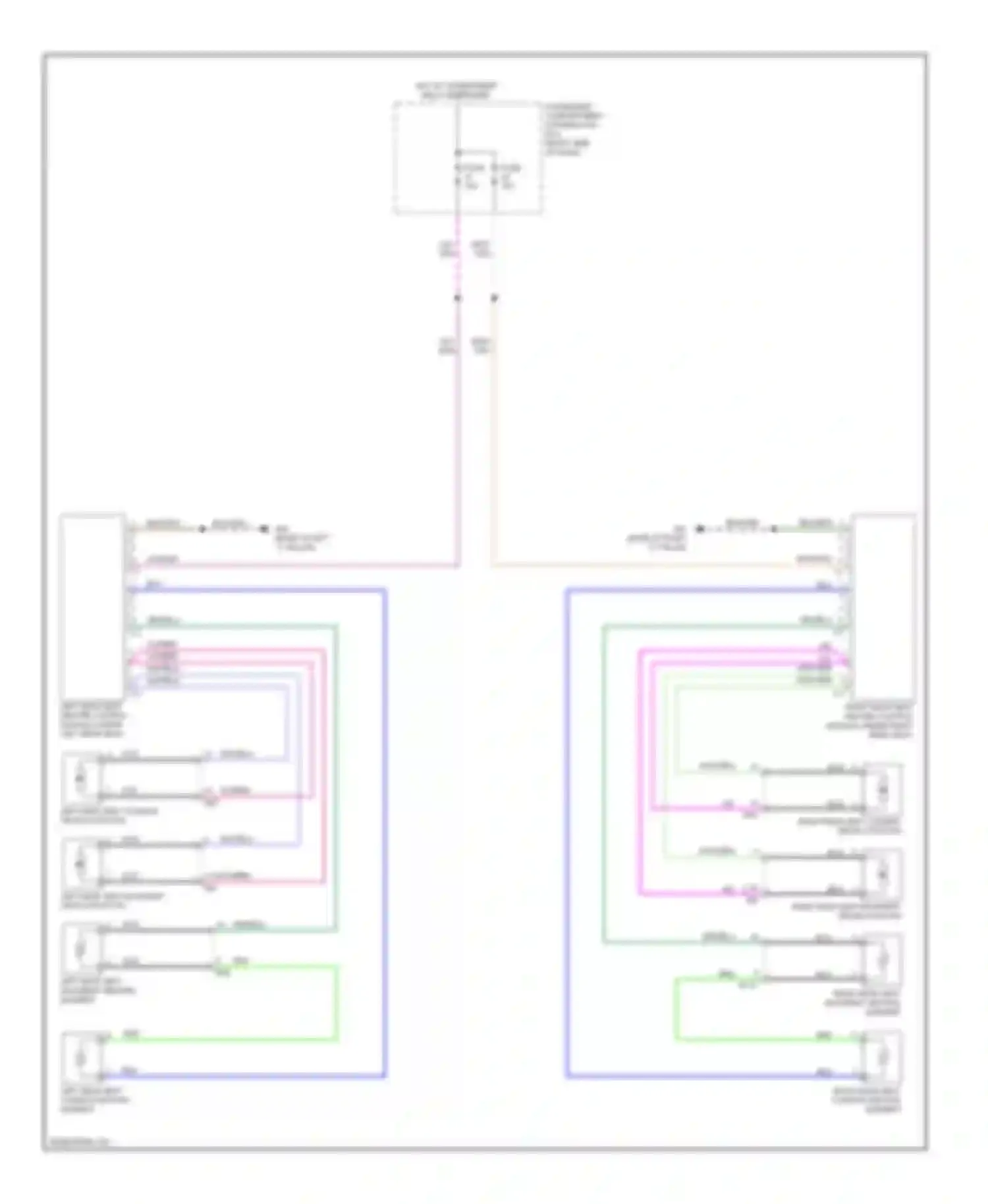 Wiring diagram right rear seat backrest heating element for Volvo XC70 II facelift (2013-2016) (1 of 2)