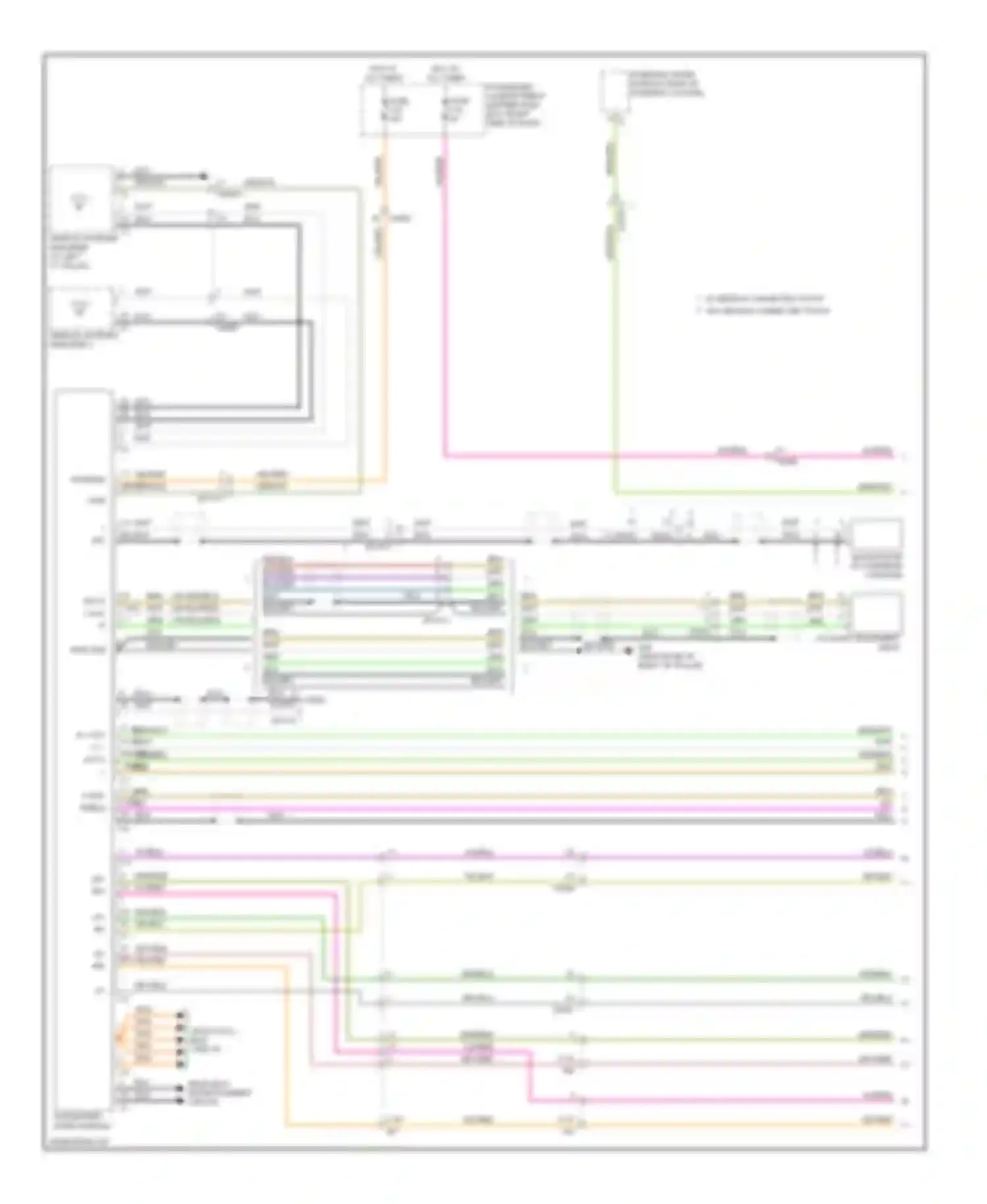 Wiring diagram w/ sensus connected touch w/o sensus connected touch for Volvo XC70 II facelift (2013-2016) (1 of 4)