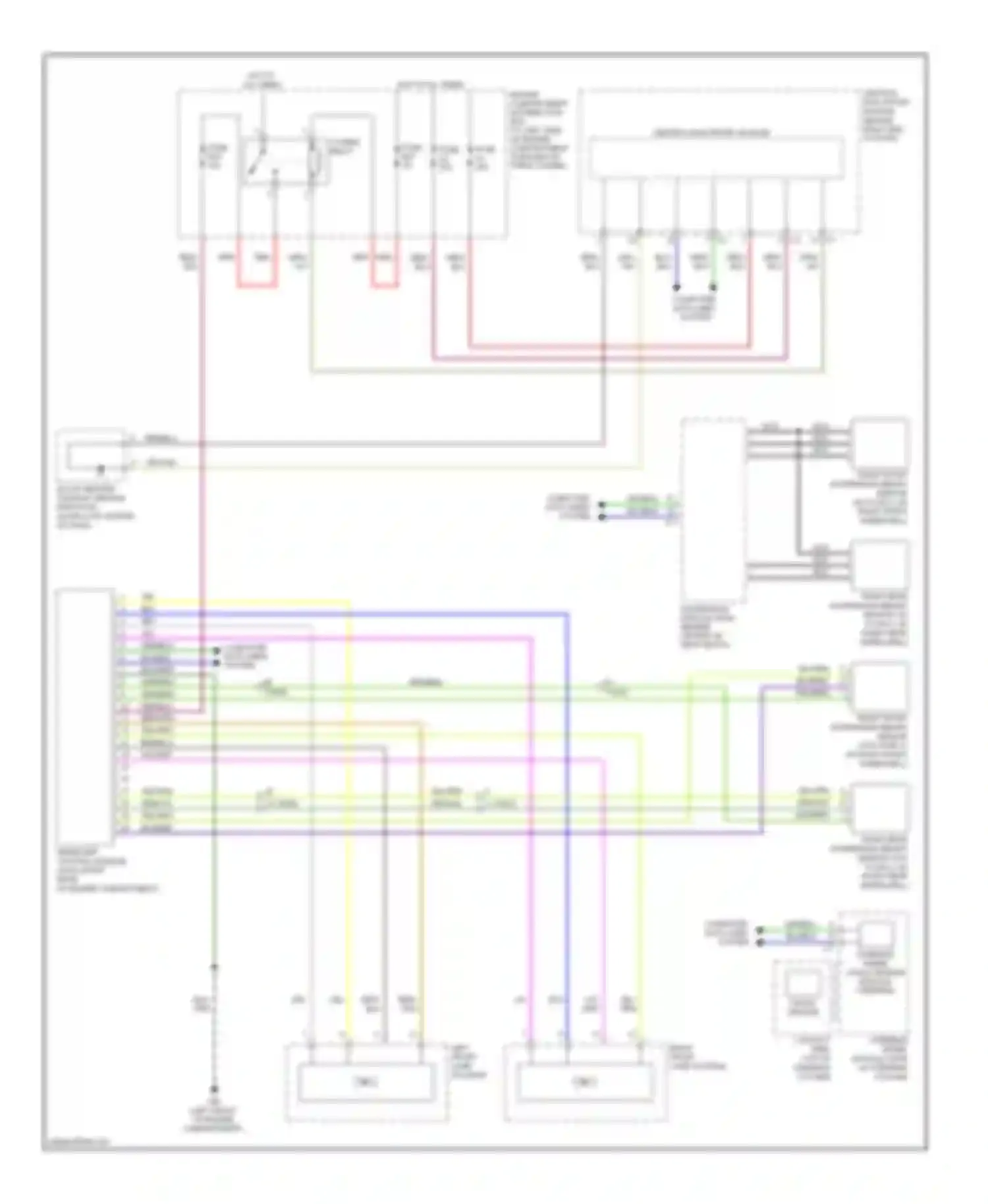 XC70 Volvo II (2007-2013): Headlamp beam adjustment circuit, with active headlights
