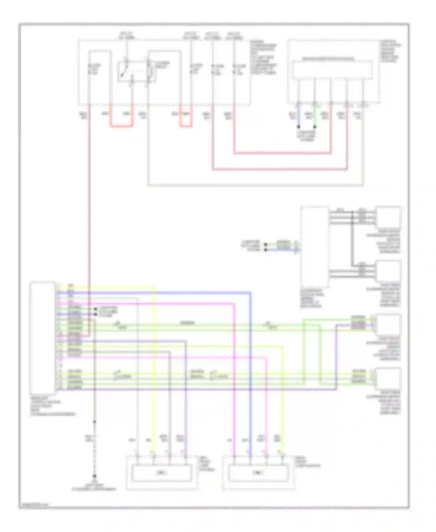 XC70 Volvo II (2007-2013): Headlamp beam adjustment circuit, without active headlights