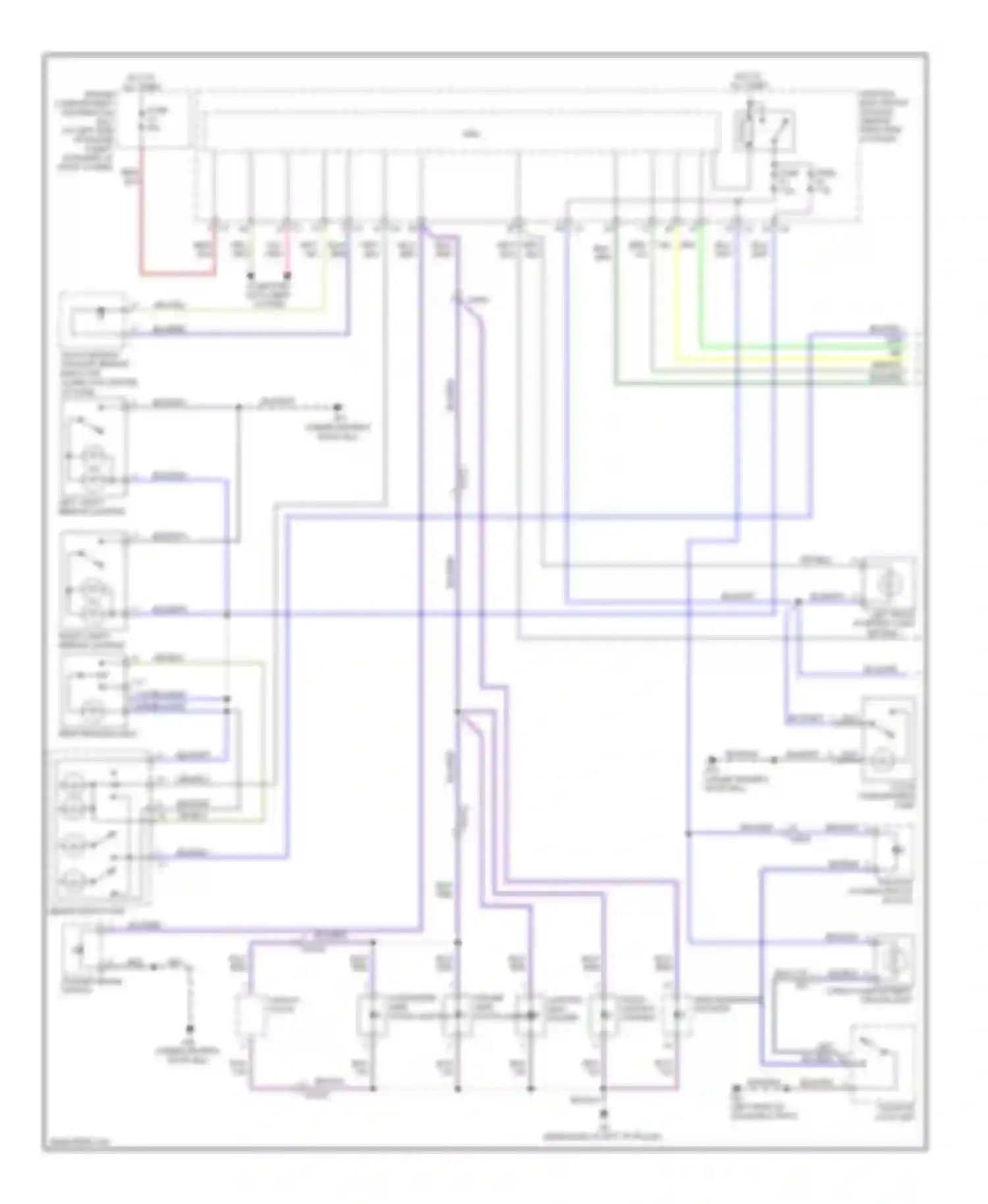 XC70 Volvo II (2007-2013): Courtesy lamps circuit (1 of 2)