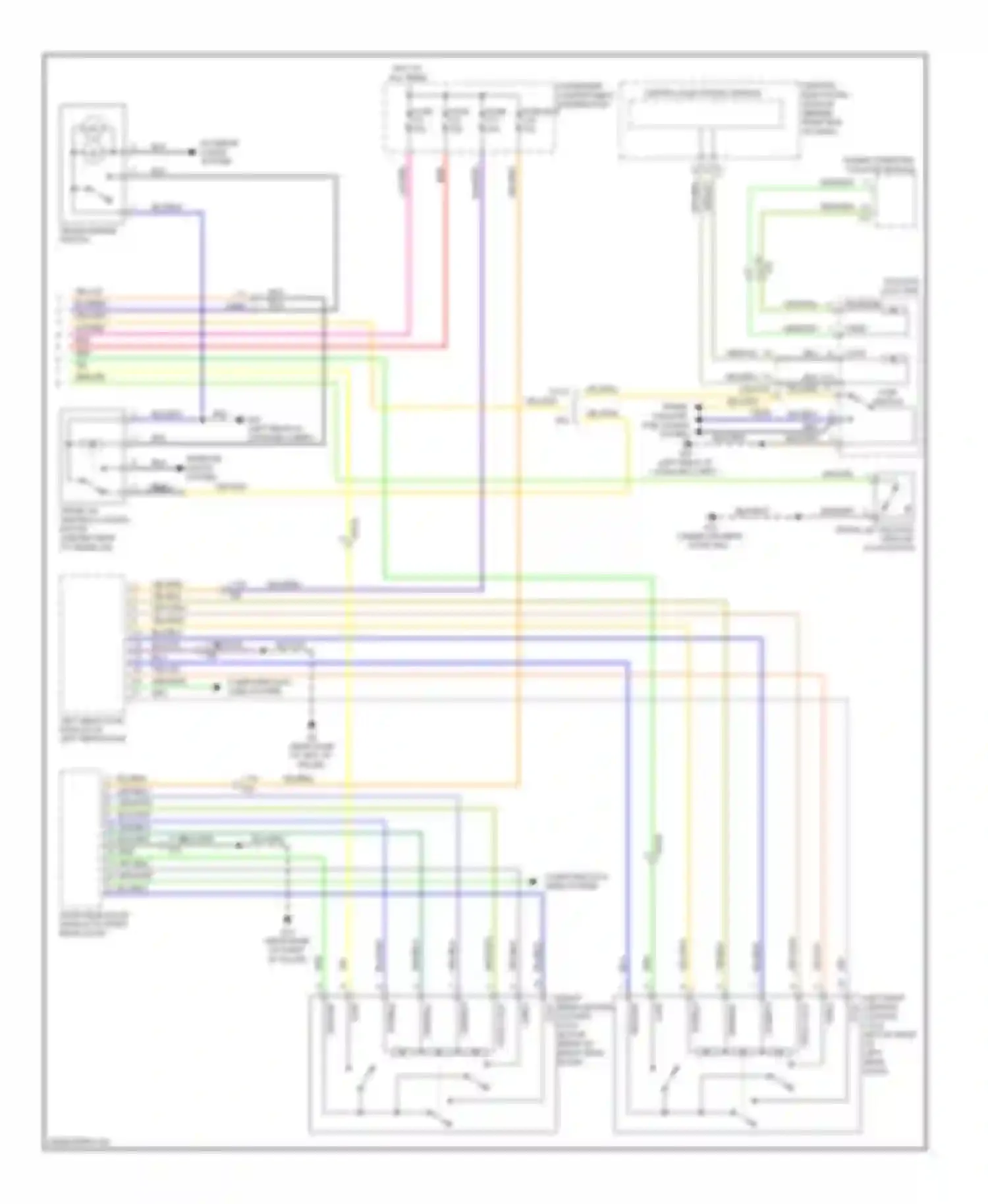 XC70 Volvo II (2007-2013): Power door locks circuit, without intelligent key (2 of 2)