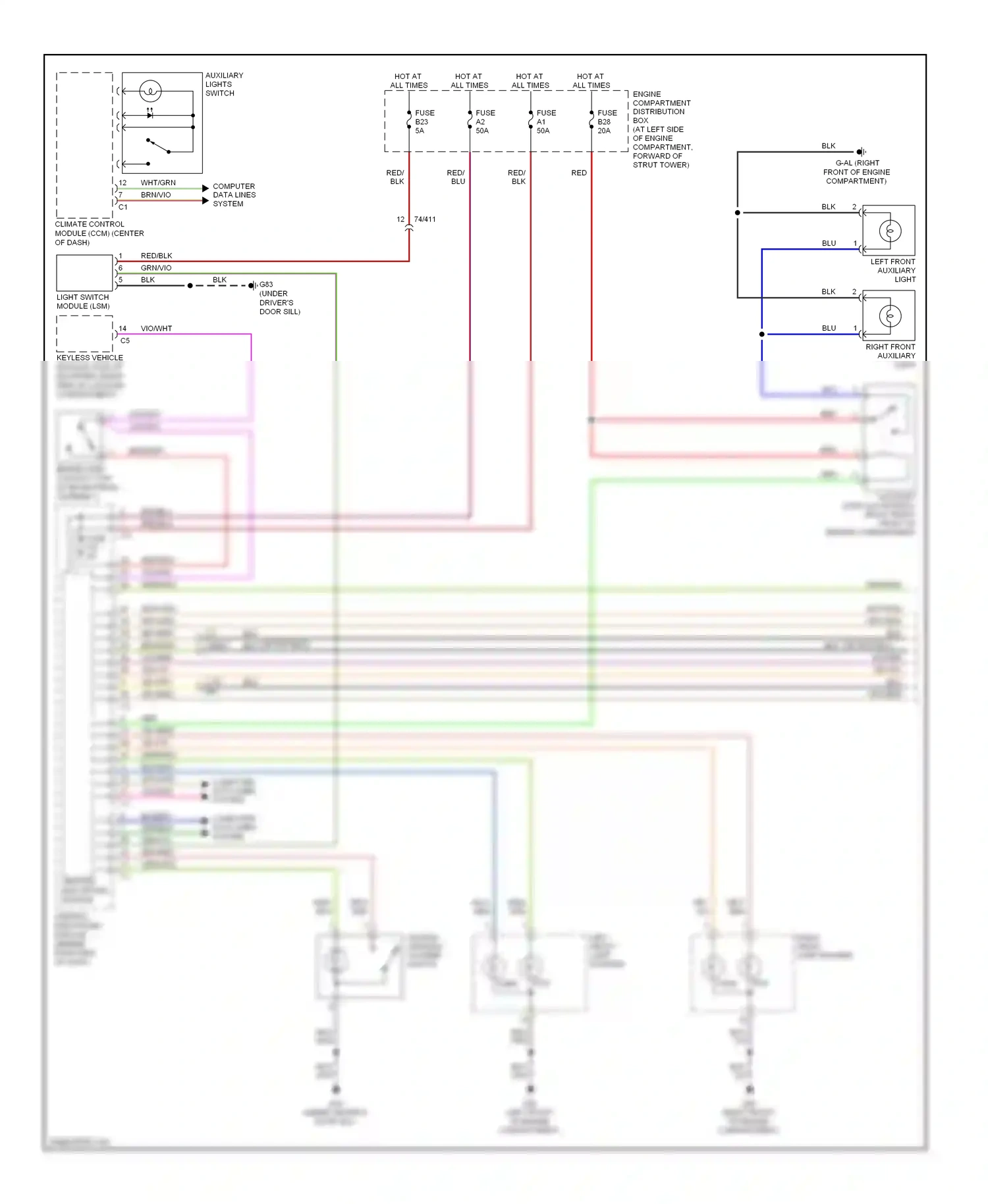 Volvo XC70 II (2007-2013) computer data lines system wiring diagram  (13 of 59)