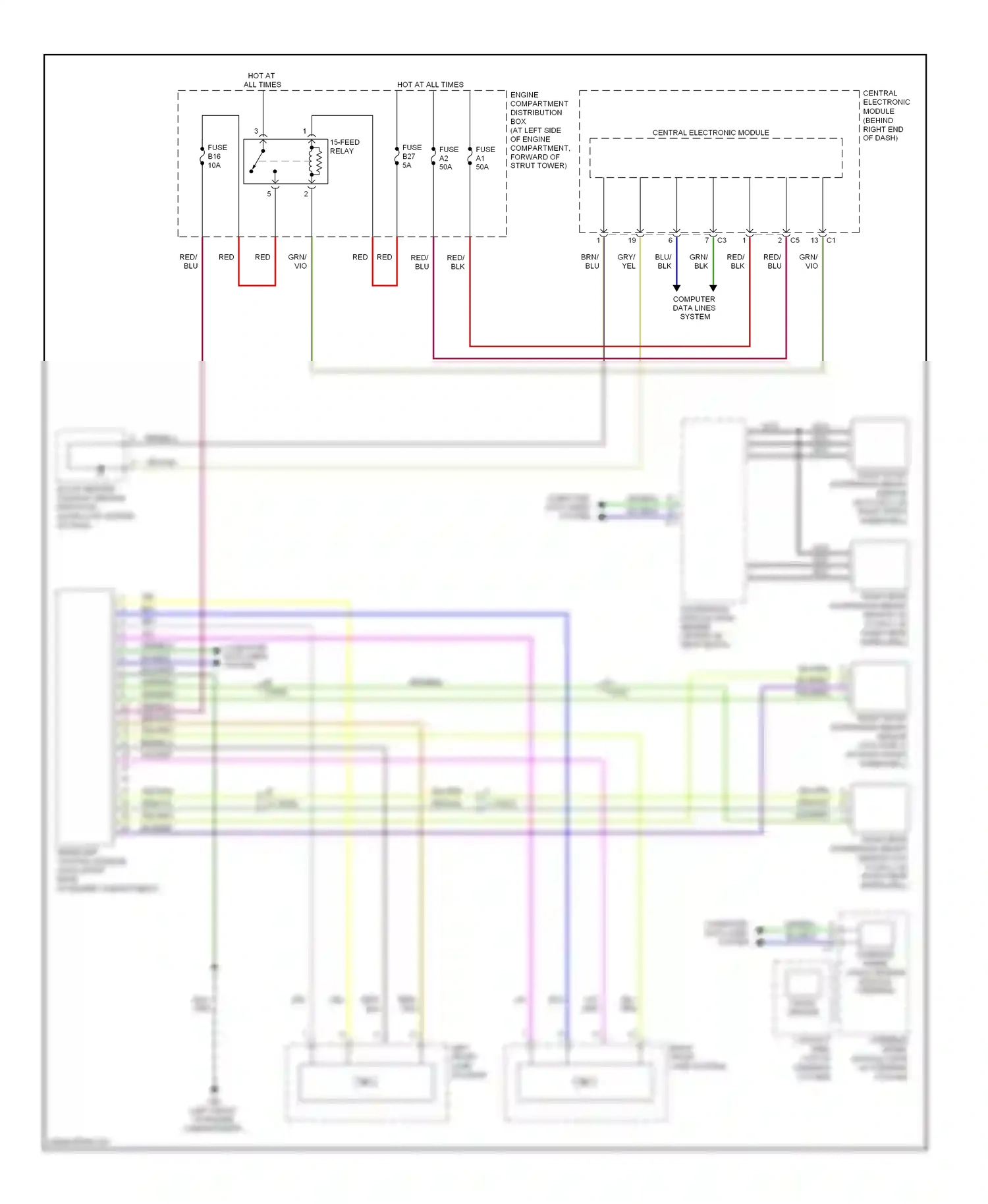 Volvo XC70 II (2007-2013) computer data lines system wiring diagram  (15 of 59)
