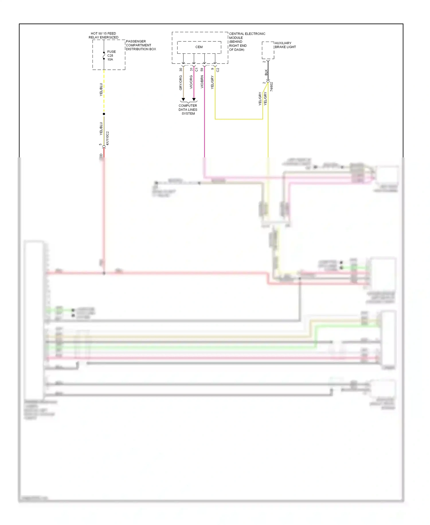 Volvo XC70 II (2007-2013) computer data lines system wiring diagram  (40 of 59)