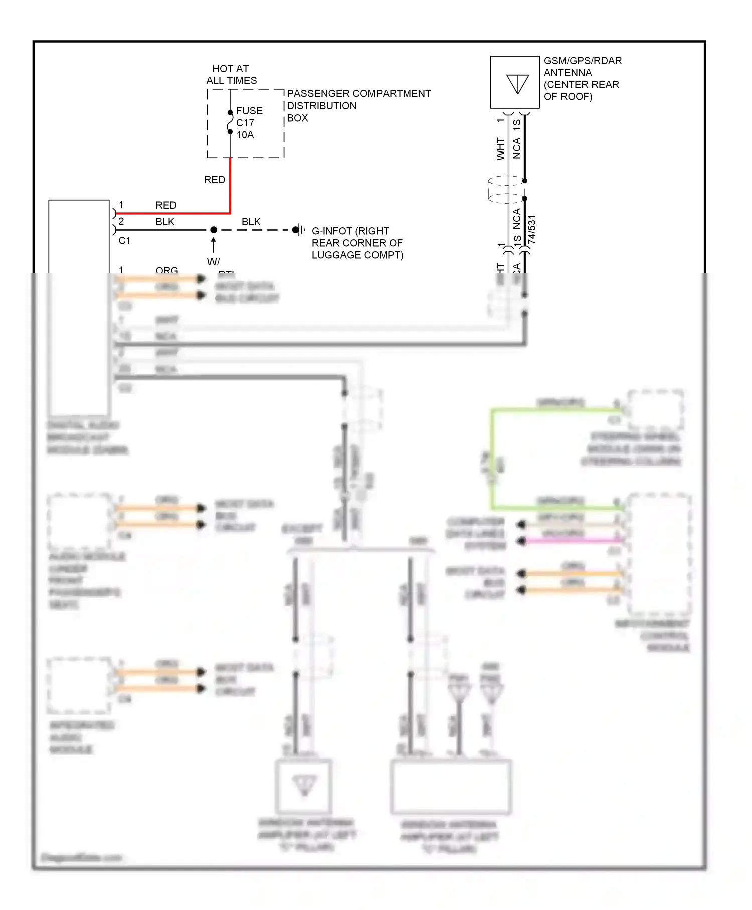 Volvo XC70 II (2007-2013) computer data lines system wiring diagram  (42 of 59)