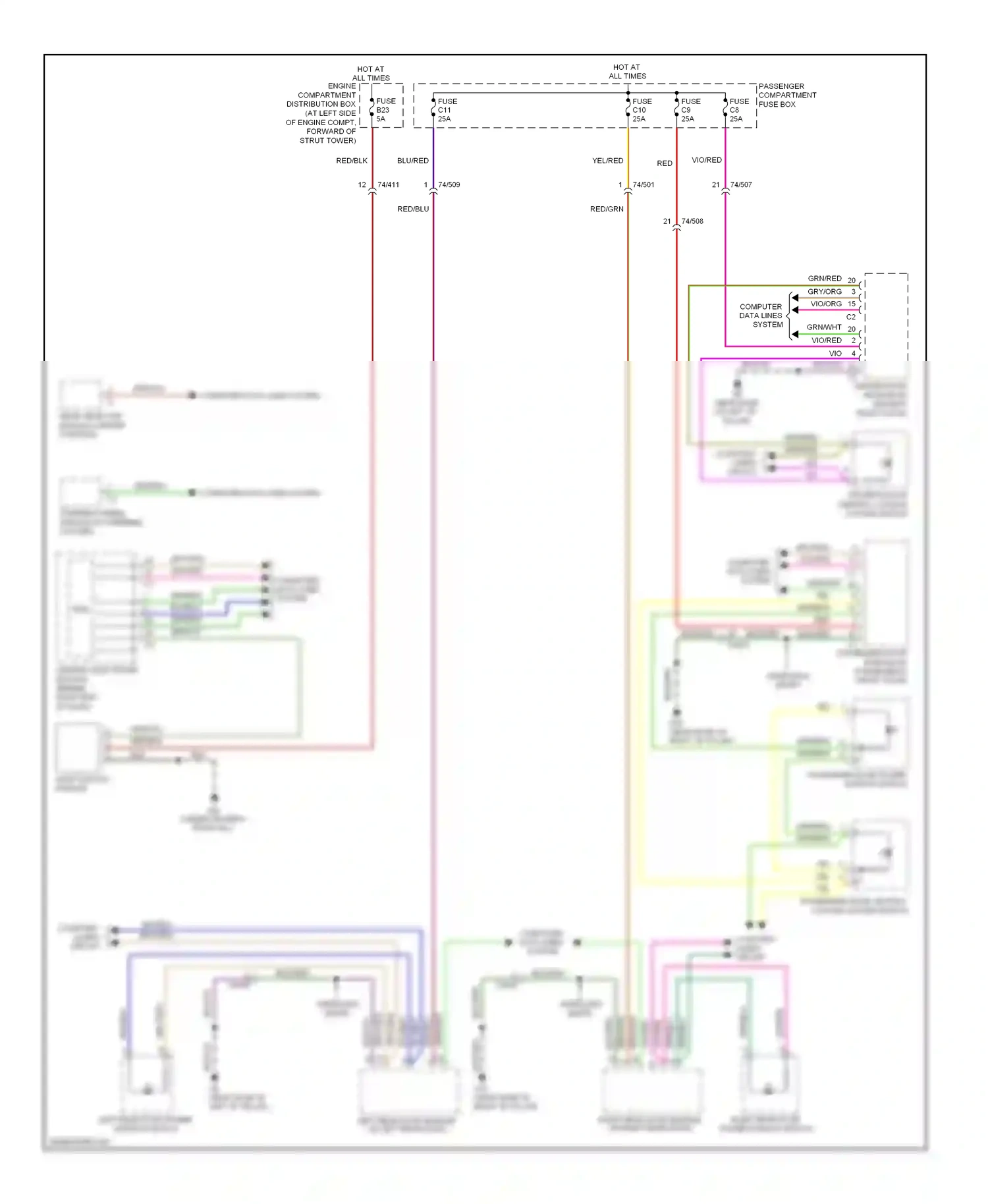 Volvo XC70 II (2007-2013) light switch module wiring diagram  (3 of 5)