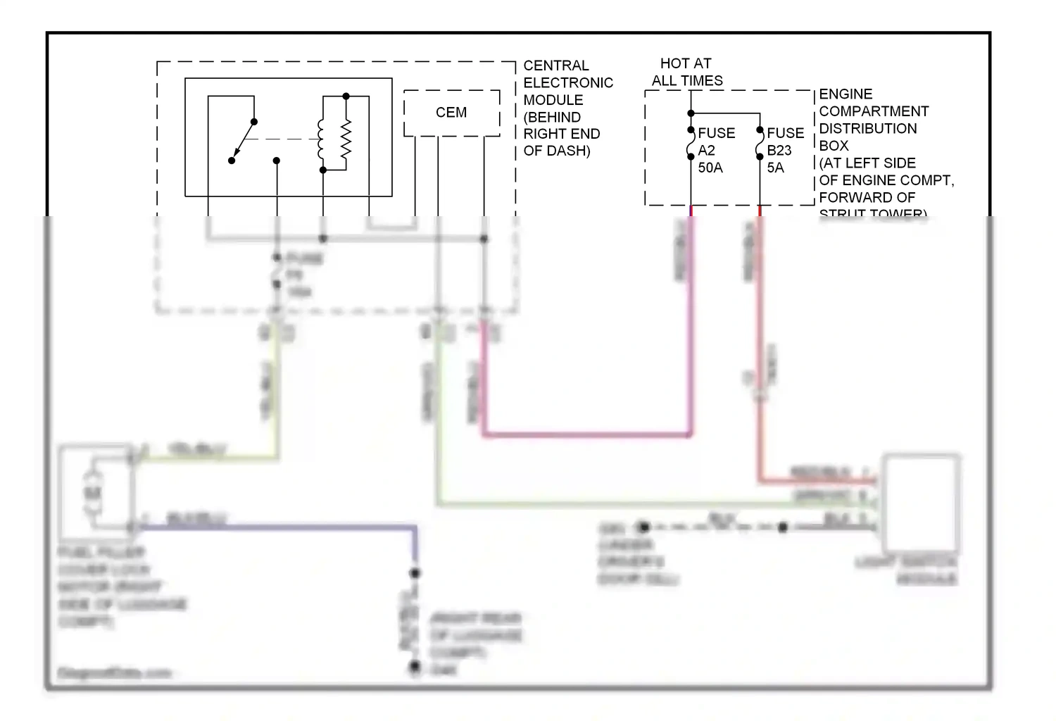 Volvo XC70 II (2007-2013) light switch module wiring diagram  (2 of 5)