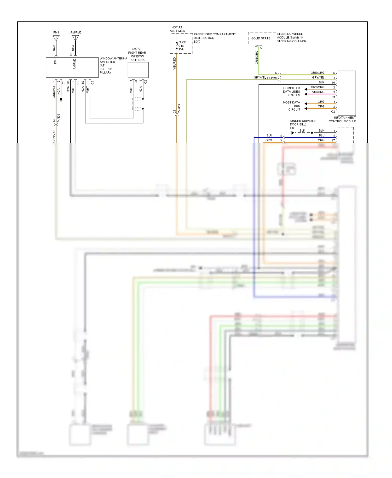 Volvo XC70 II (2007-2013) solid state wiring diagram  (3 of 3)
