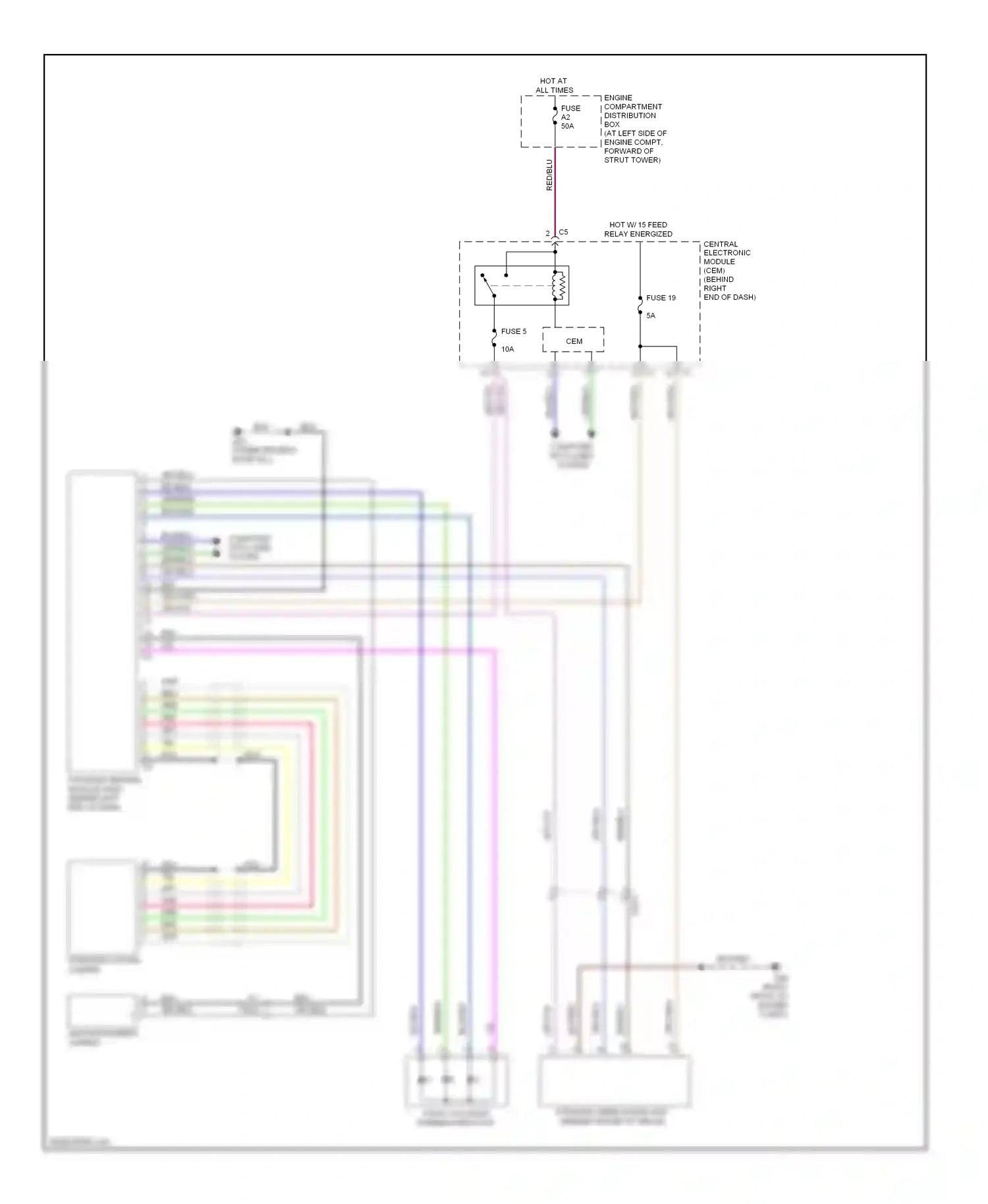 Volvo XC70 II (2007-2013) visual collision warning indicator wiring diagram  (1 of 1)