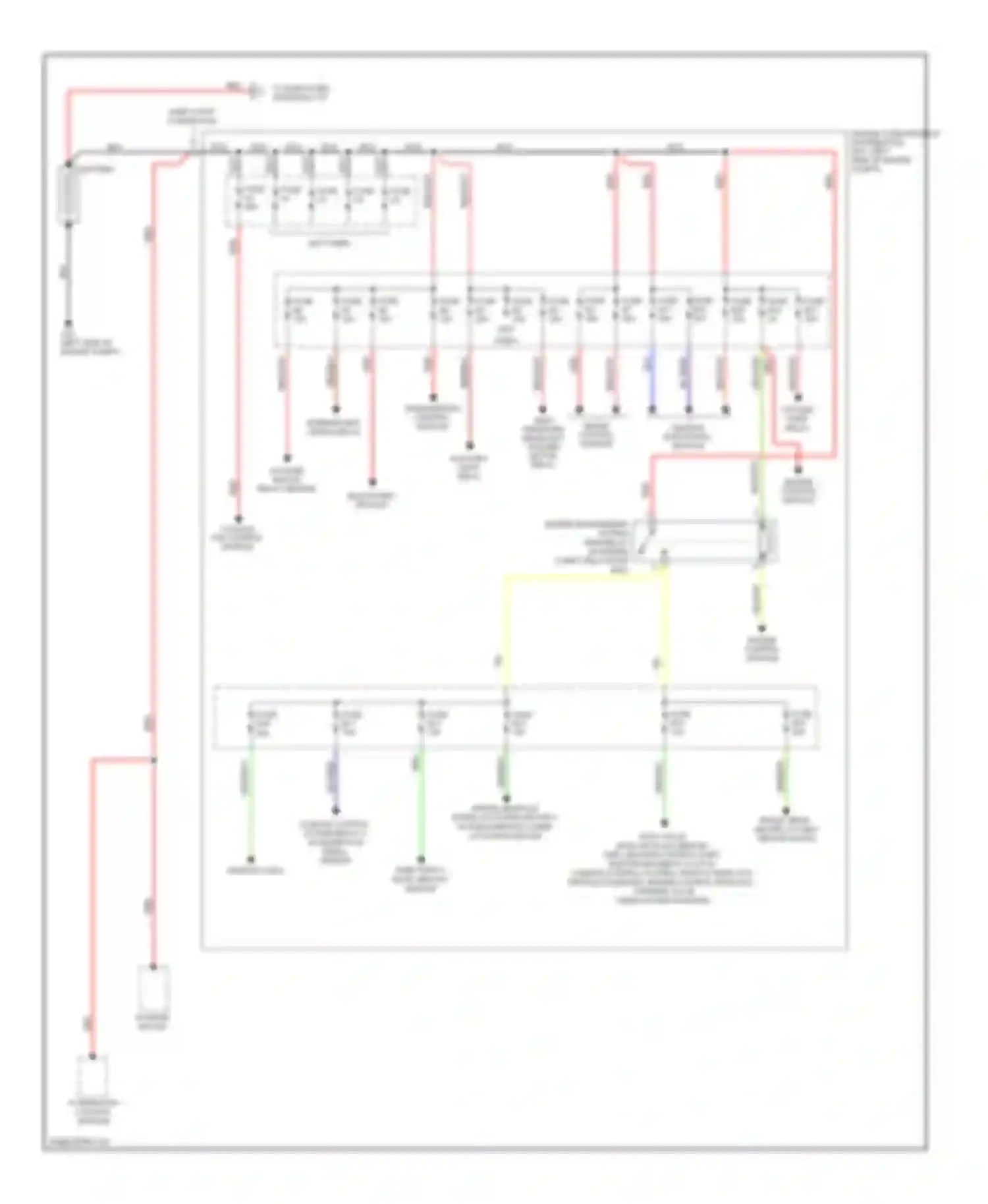 XC90 Volvo I facelift (2006-2014): Power distribution circuit (1 of 2)