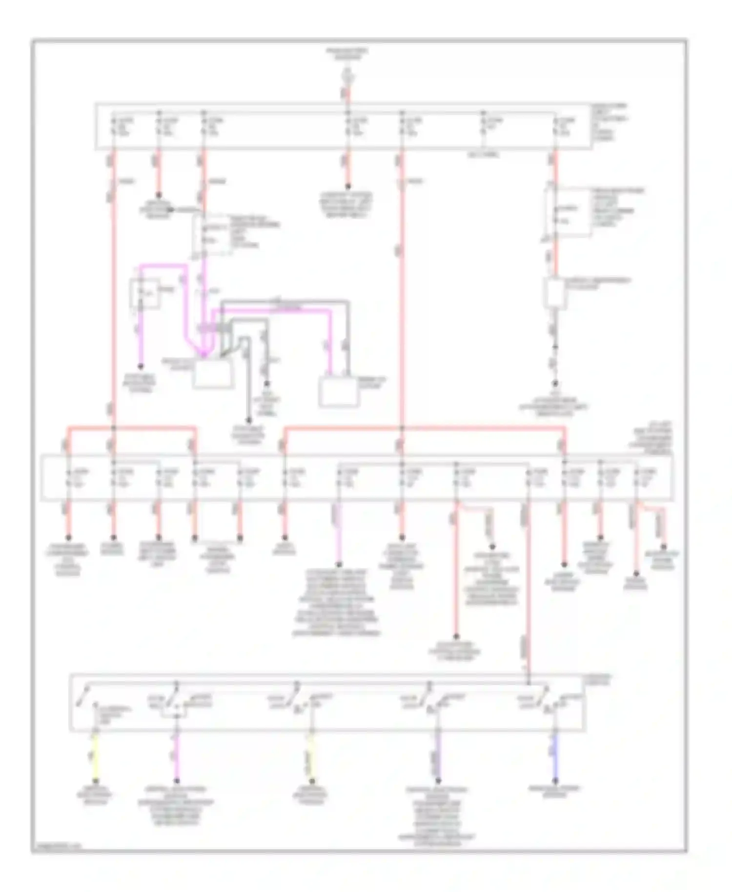 XC90 Volvo I facelift (2006-2014): Power distribution circuit (2 of 2)