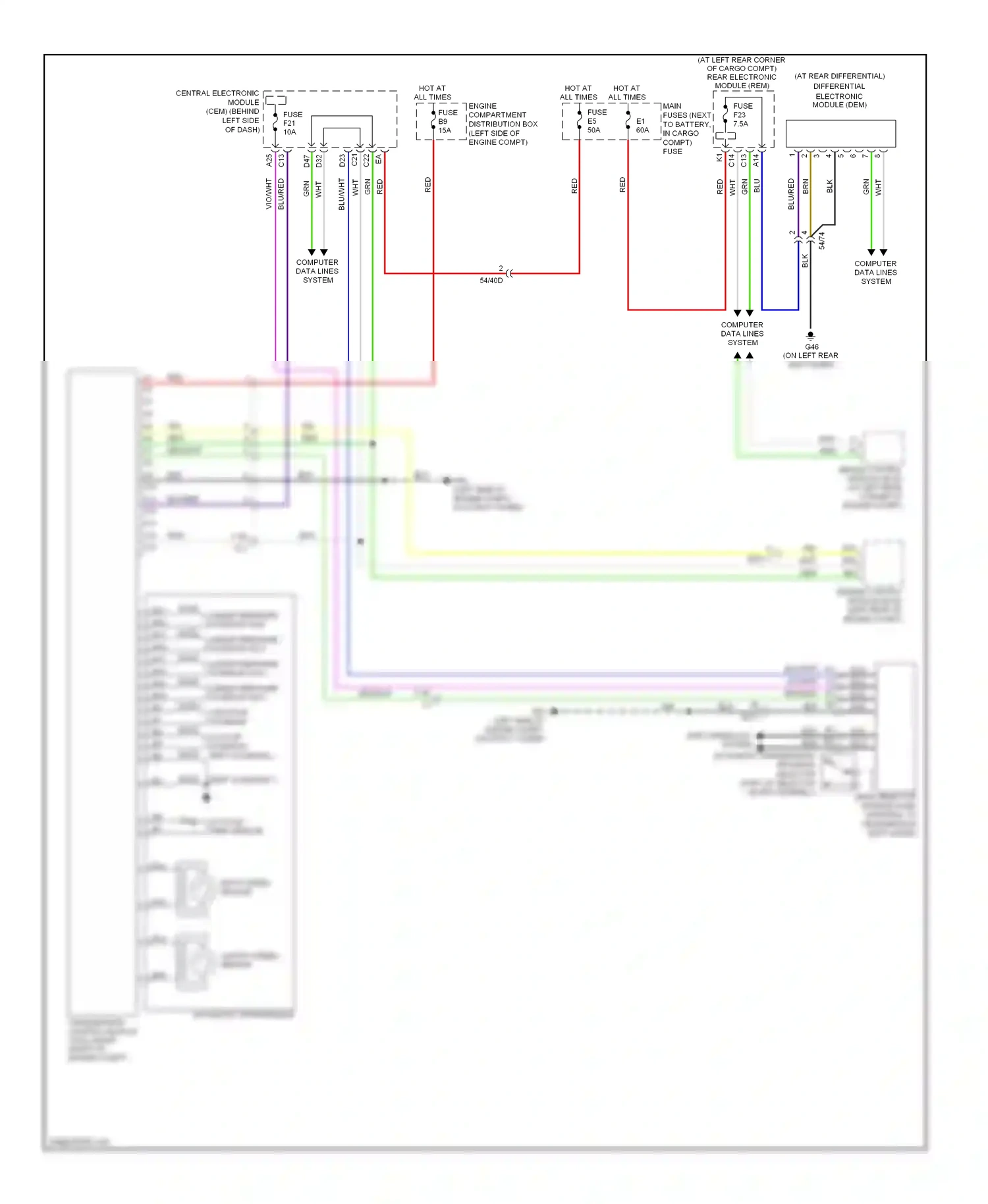 Wiring diagram 54/57.1 for Volvo XC90 I facelift (2006-2014) (3 of 4)