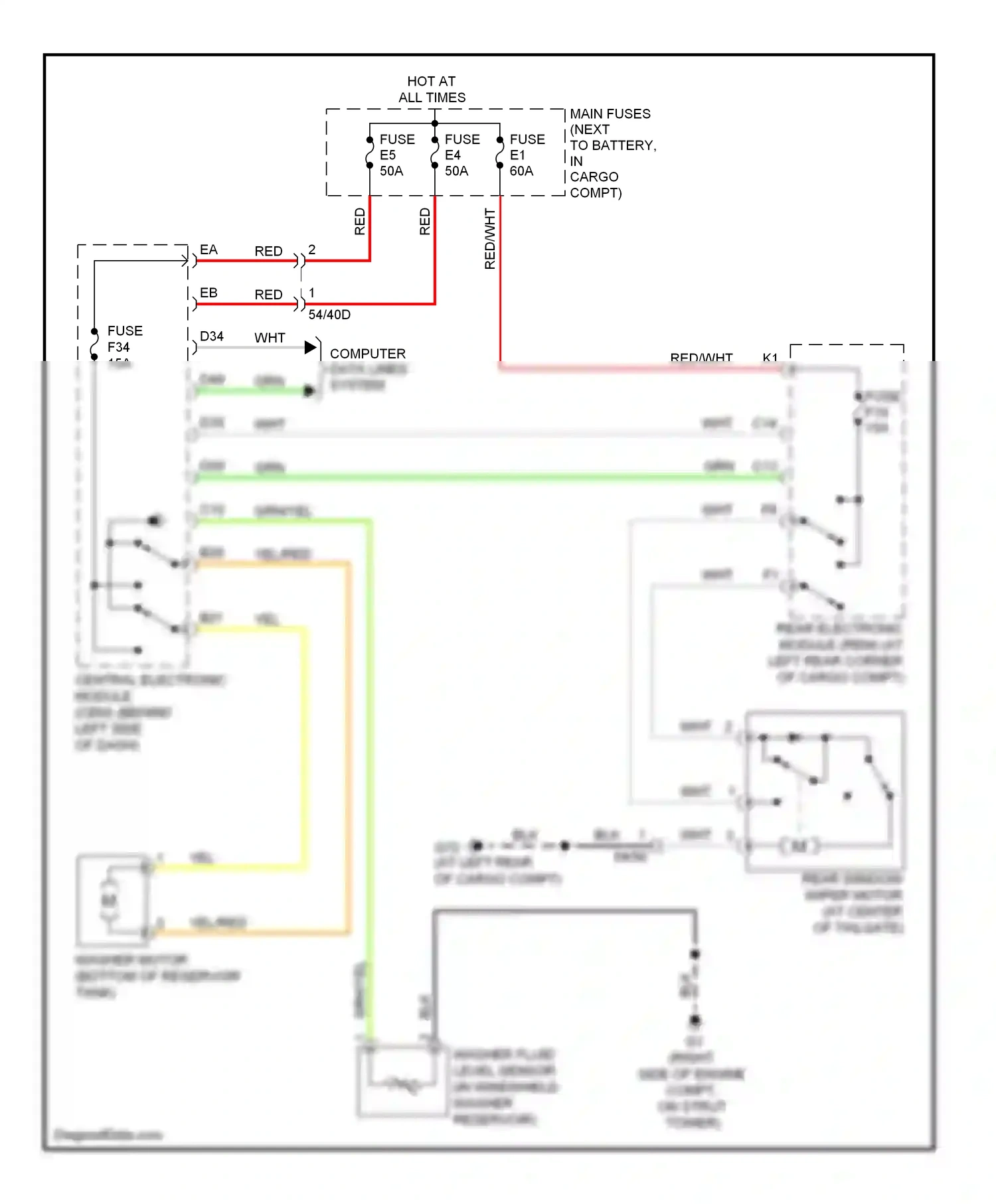 Wiring diagram blk for Volvo XC90 I facelift (2006-2014) (61 of 61)
