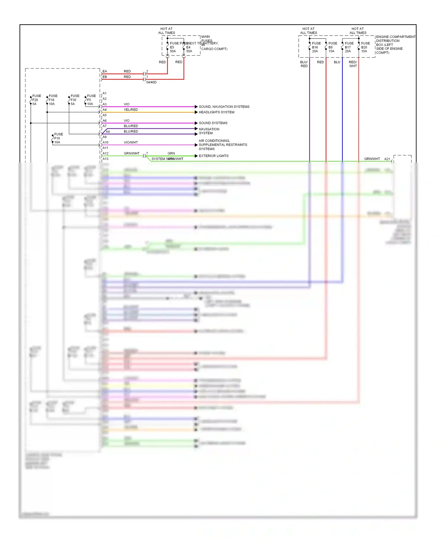 Wiring diagram blu/grn for Volvo XC90 I facelift (2006-2014) (3 of 7)
