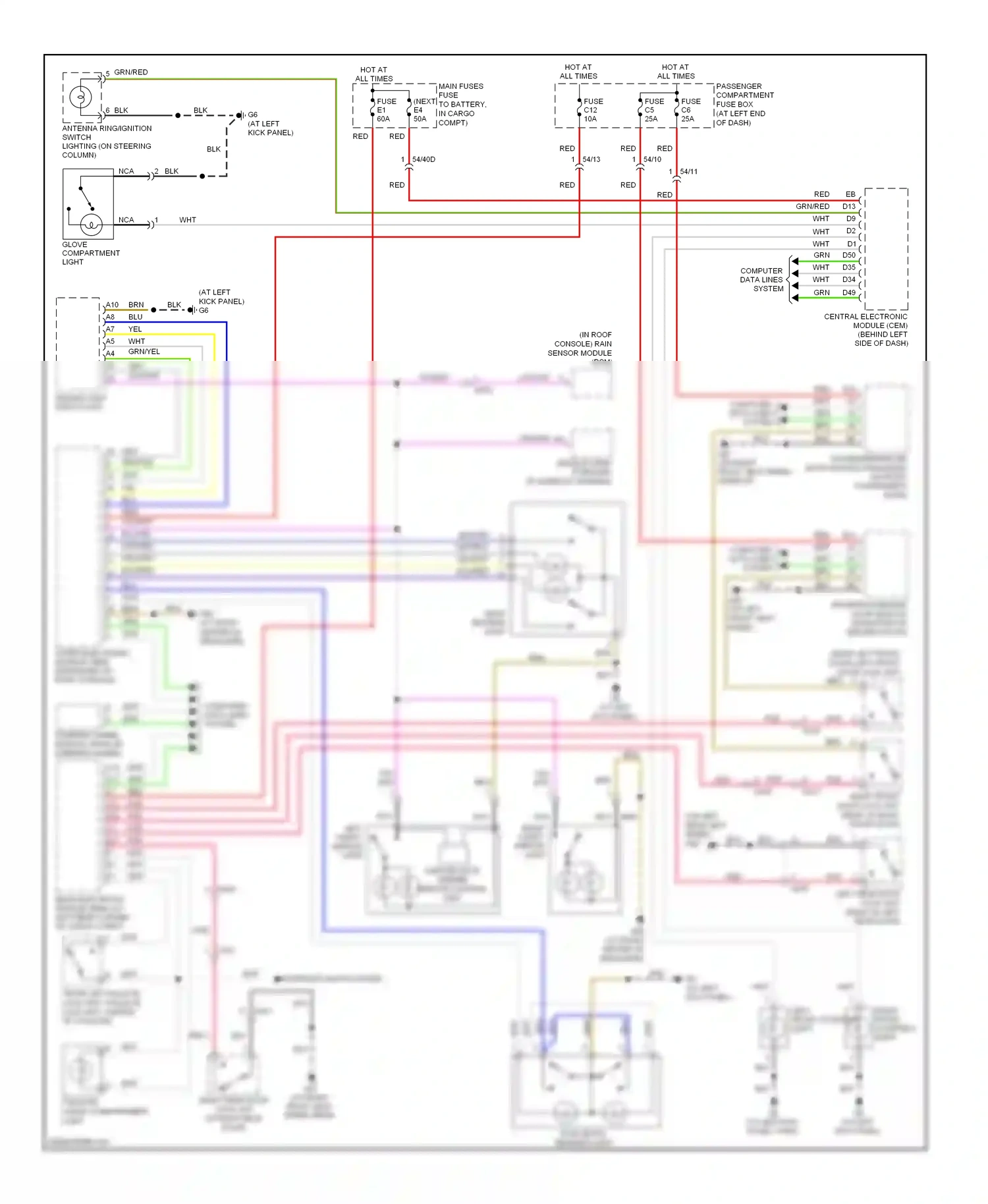 Wiring diagram blu/red for Volvo XC90 I facelift (2006-2014) (12 of 27)