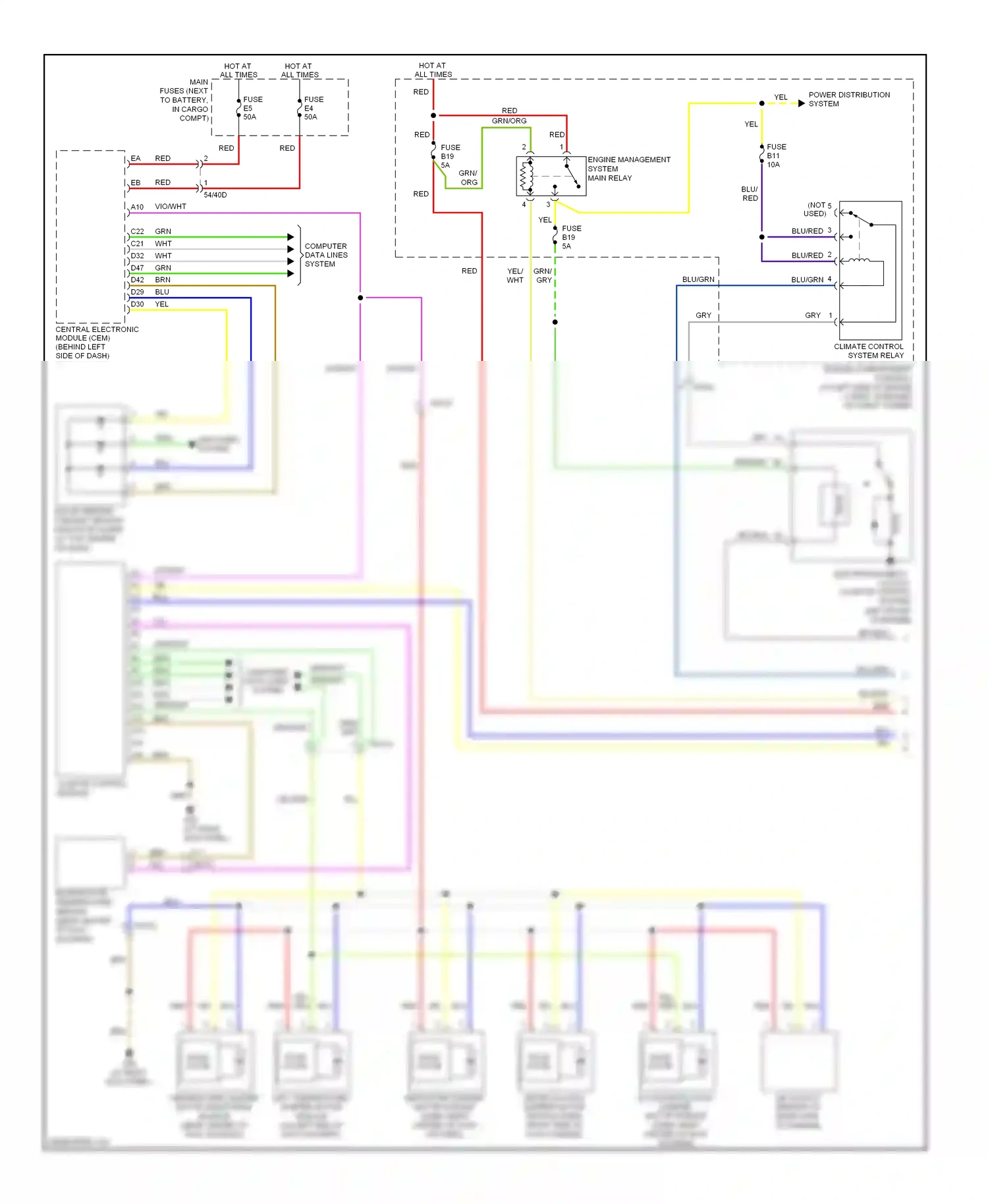 Wiring diagram climate control module for Volvo XC90 I facelift (2006-2014) (1 of 5)