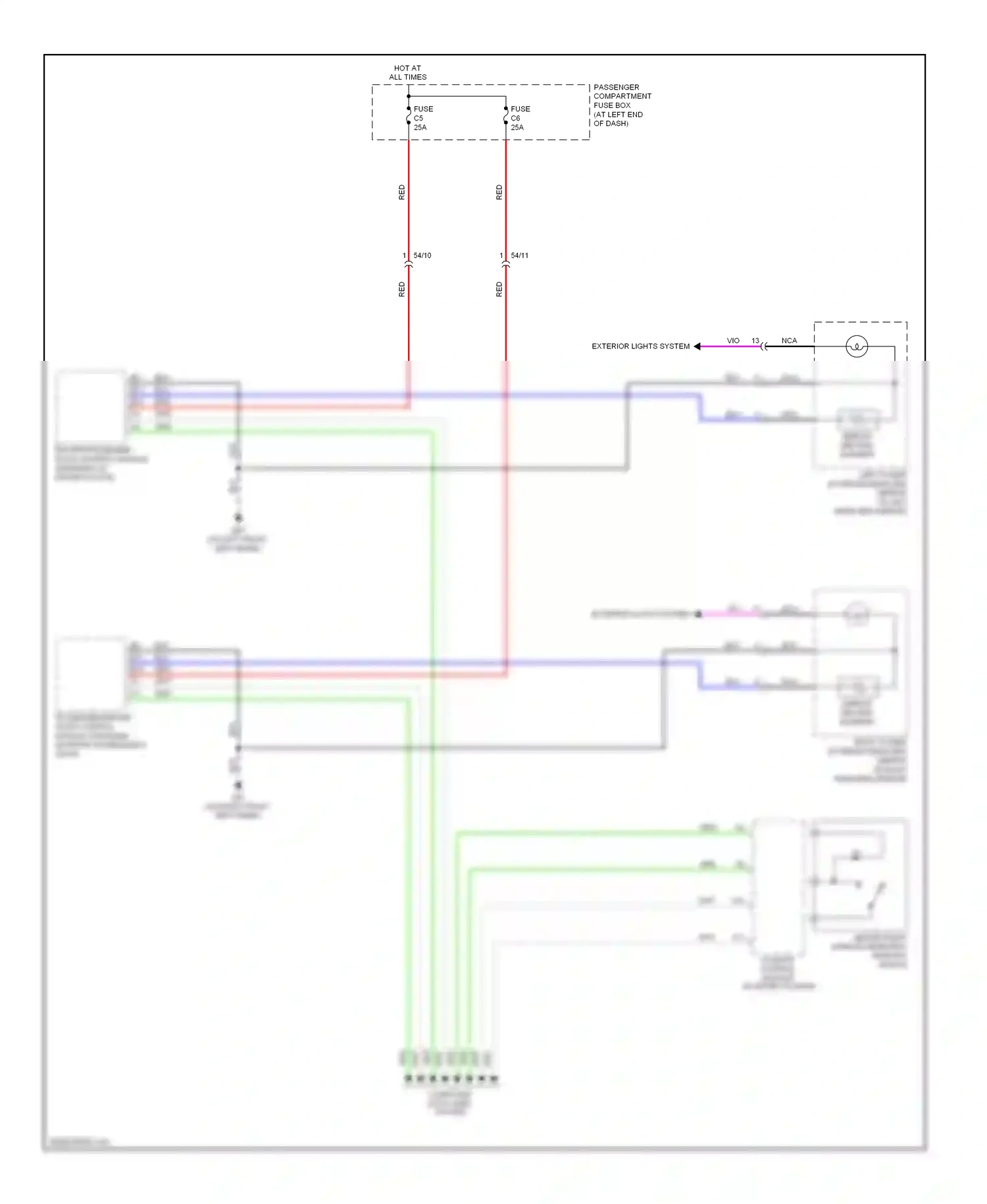 Wiring diagram climate control module for Volvo XC90 I facelift (2006-2014) (3 of 5)