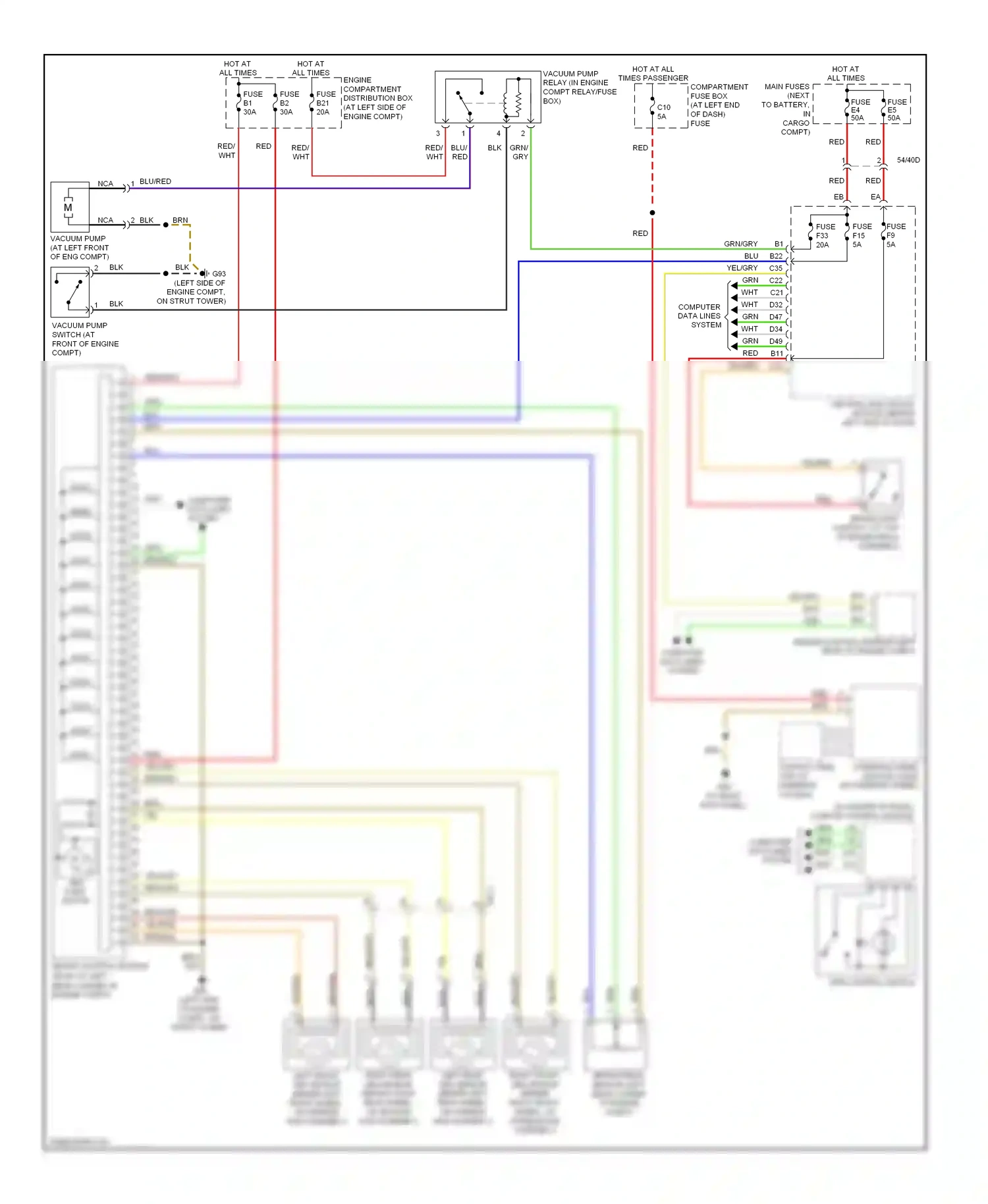 Wiring diagram eb ea for Volvo XC90 I facelift (2006-2014) (2 of 4)