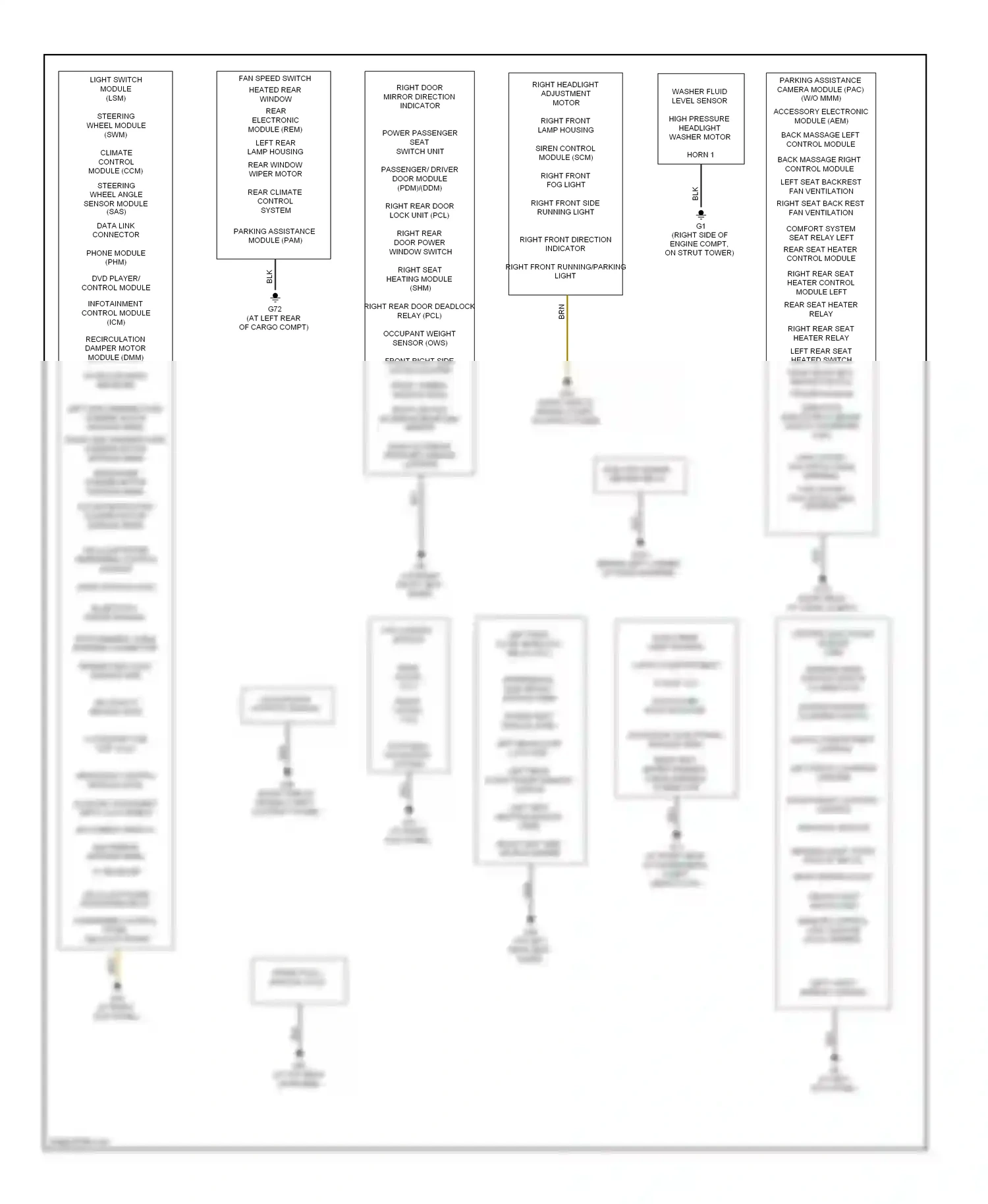 Wiring diagram left vanity mirror lighting for Volvo XC90 I facelift (2006-2014) (1 of 1)