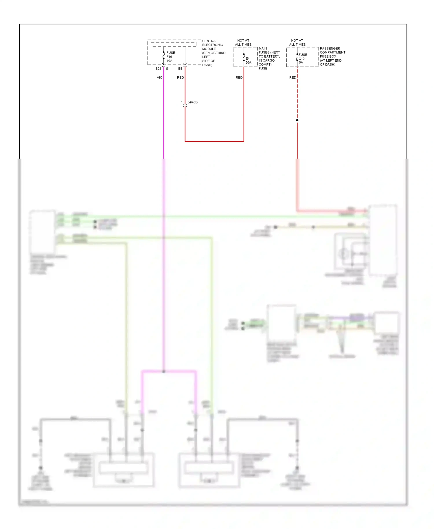Wiring diagram light switch module for Volvo XC90 I facelift (2006-2014) (2 of 5)