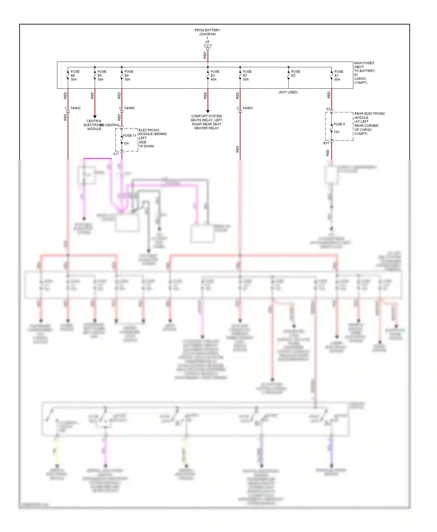 Wiring diagram on lock off for Volvo XC90 I facelift (2006-2014) (3 of 4)